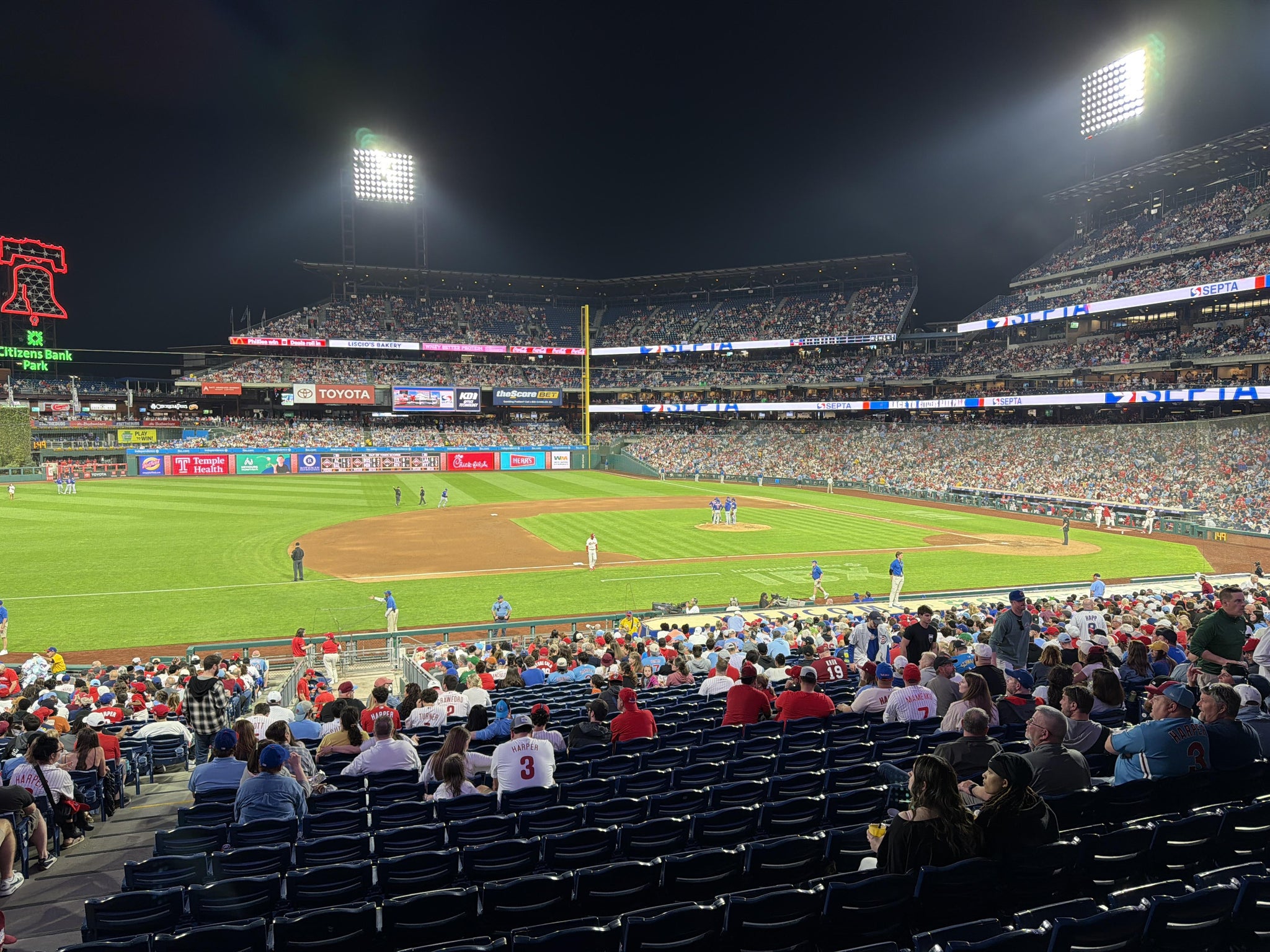 Real Fan View taken from Section 132 at Citizens Bank Park by Seth B