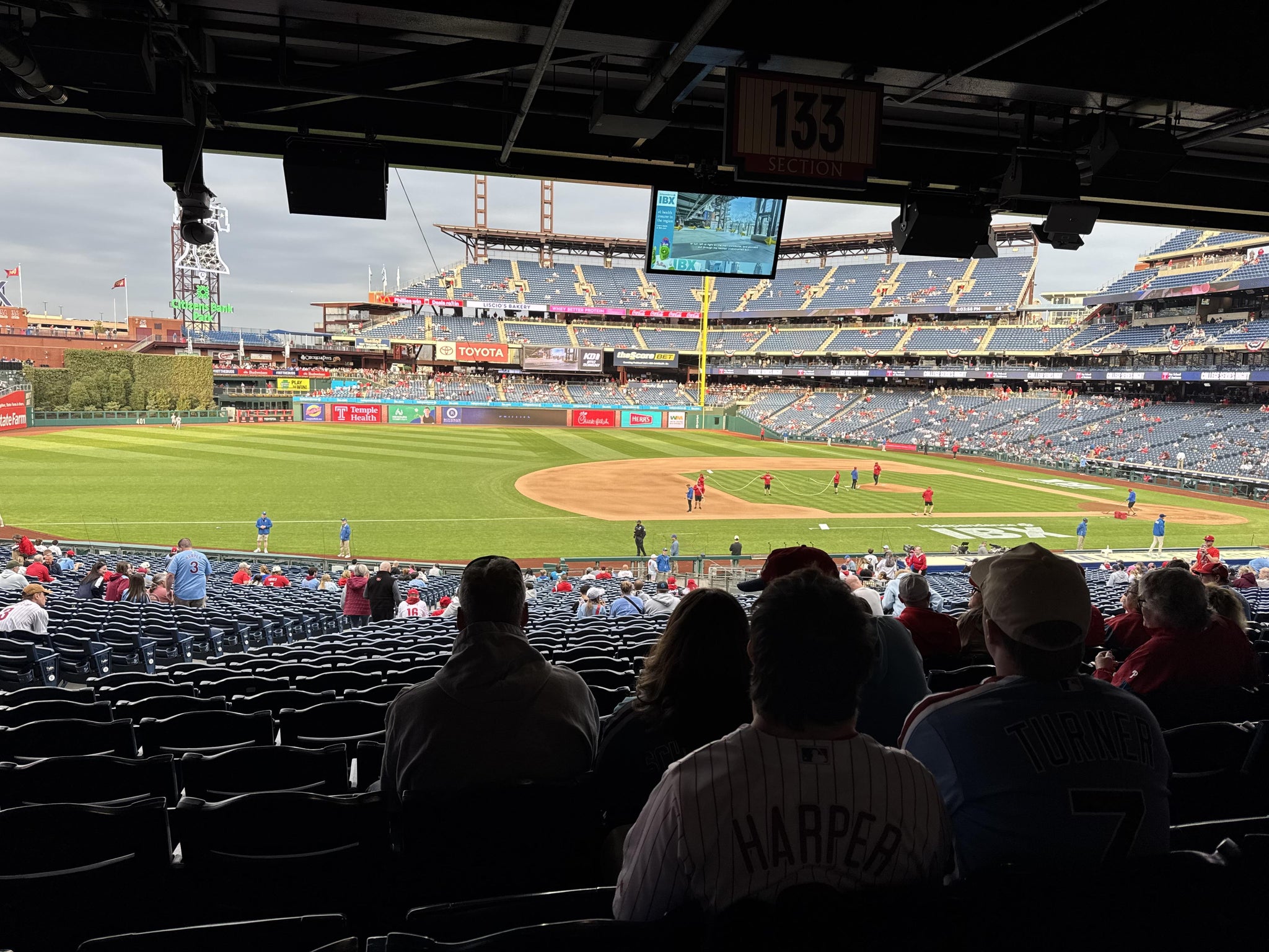 Real Fan View taken from Section 133 at Citizens Bank Park by Matt J