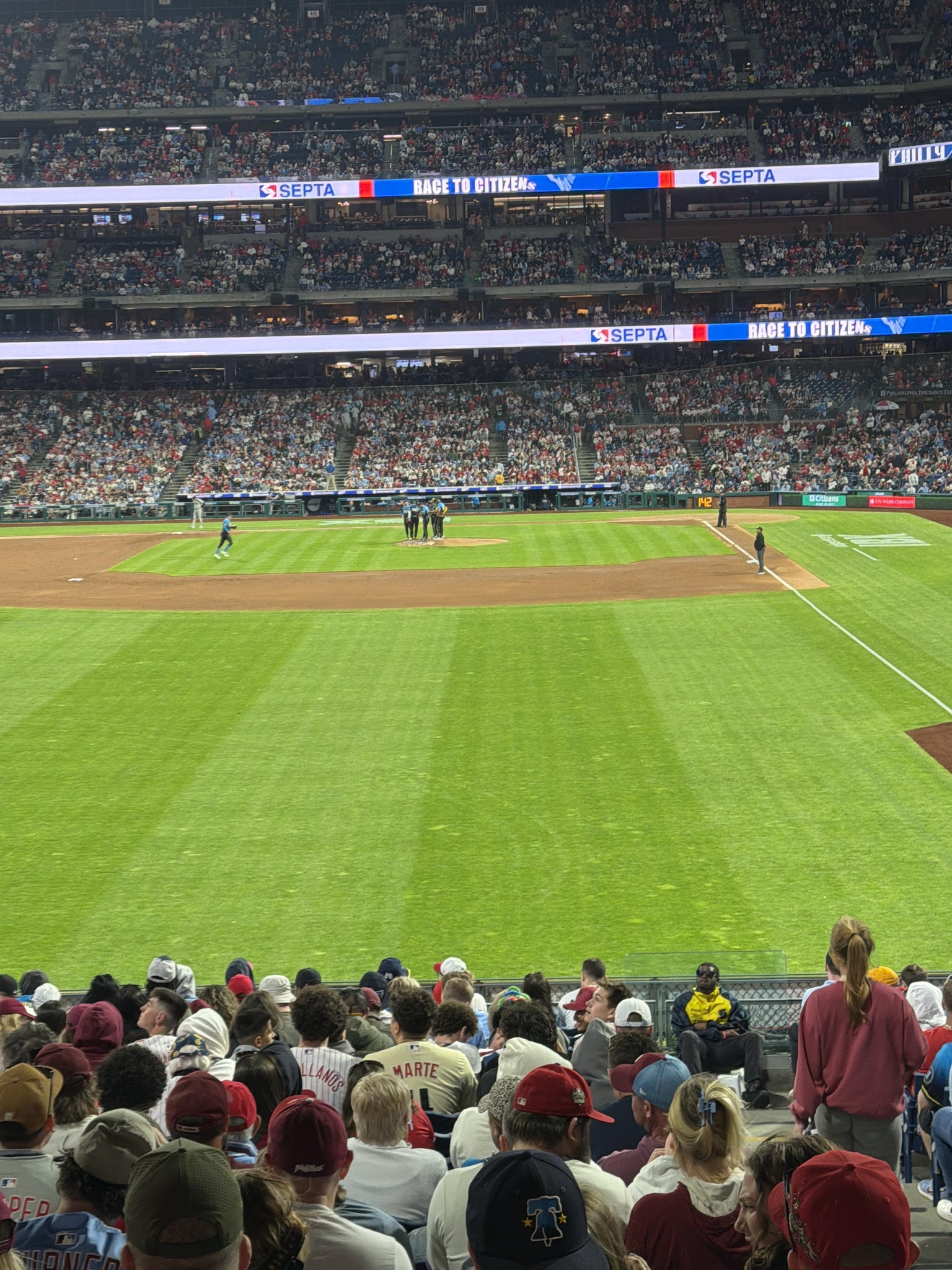 Real Fan View taken from Section 142 at Citizens Bank Park by Kevin C