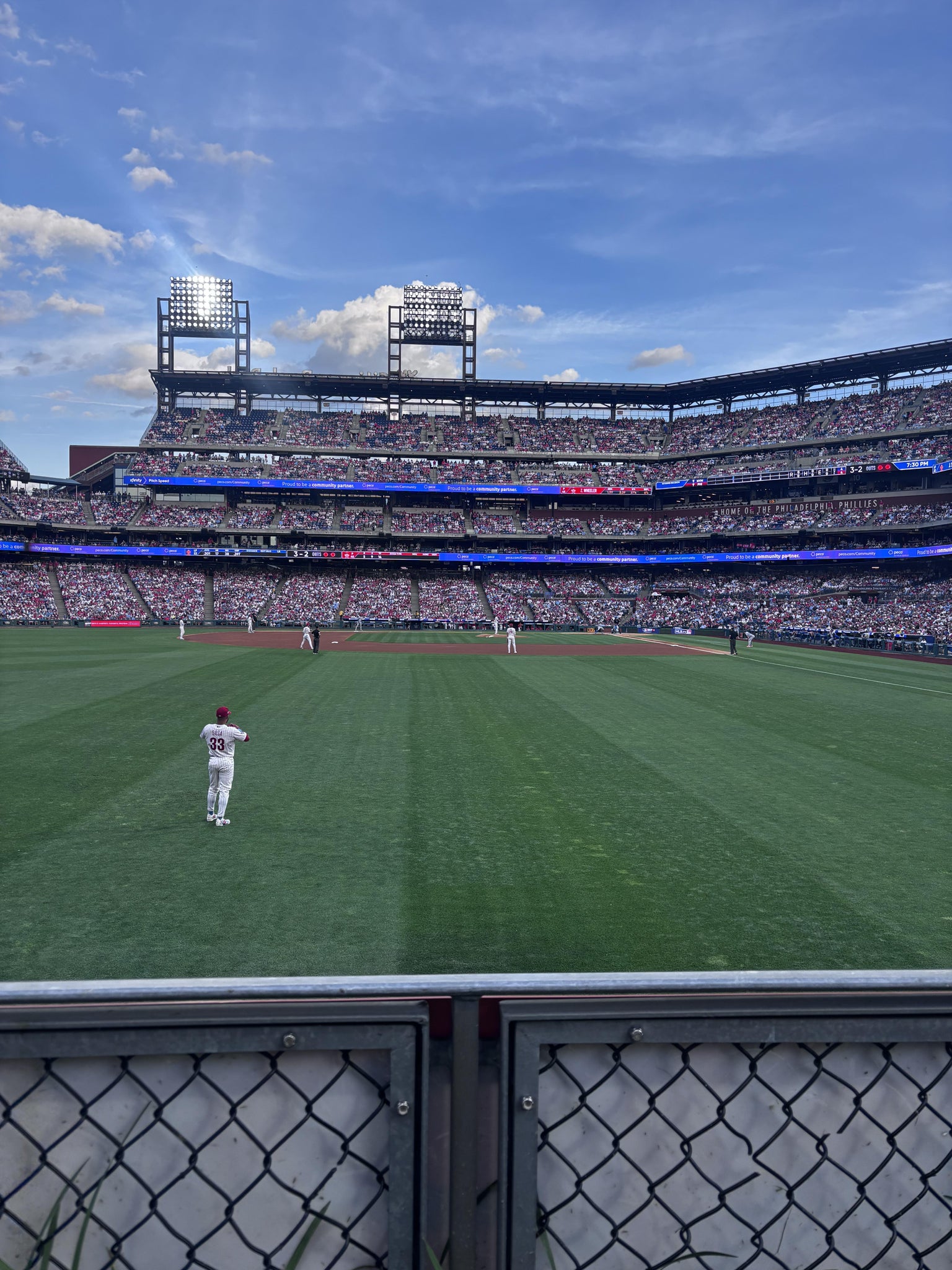 Real Fan View taken from Section 143 at Citizens Bank Park by Ben