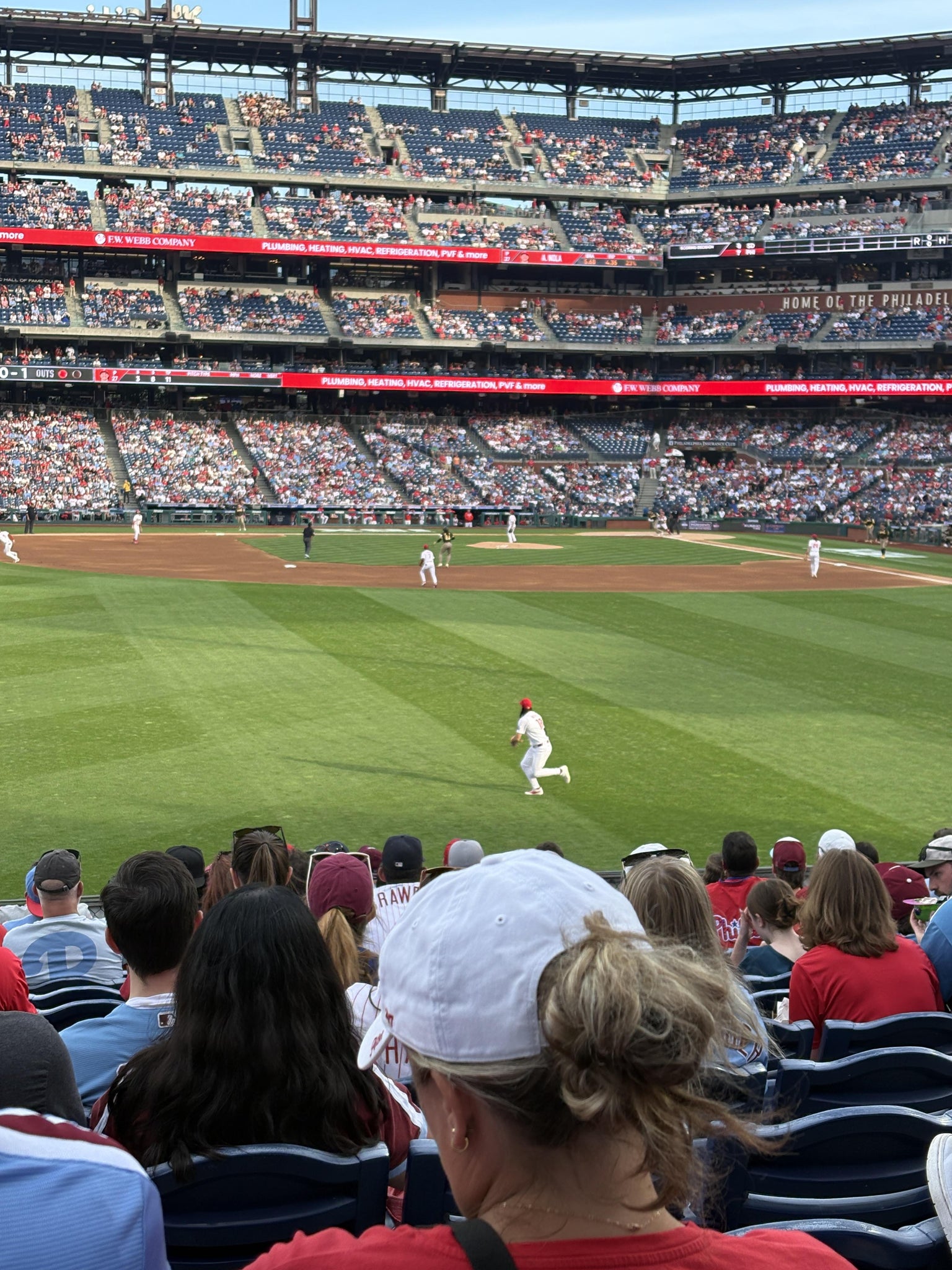 Real Fan View taken from Section 143 at Citizens Bank Park by Karen P