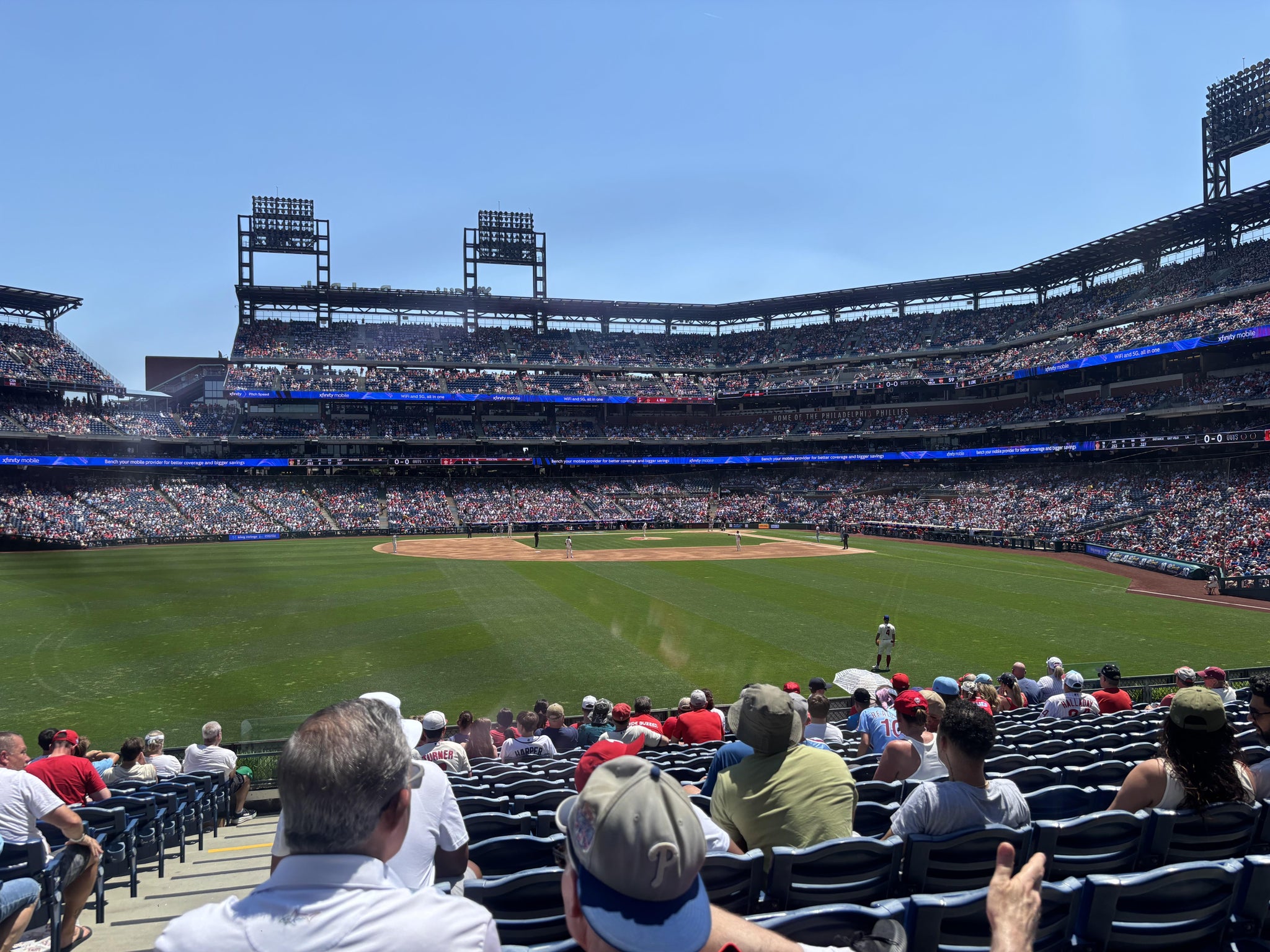 Real Fan View taken from Section 144 at Citizens Bank Park by Kevin R