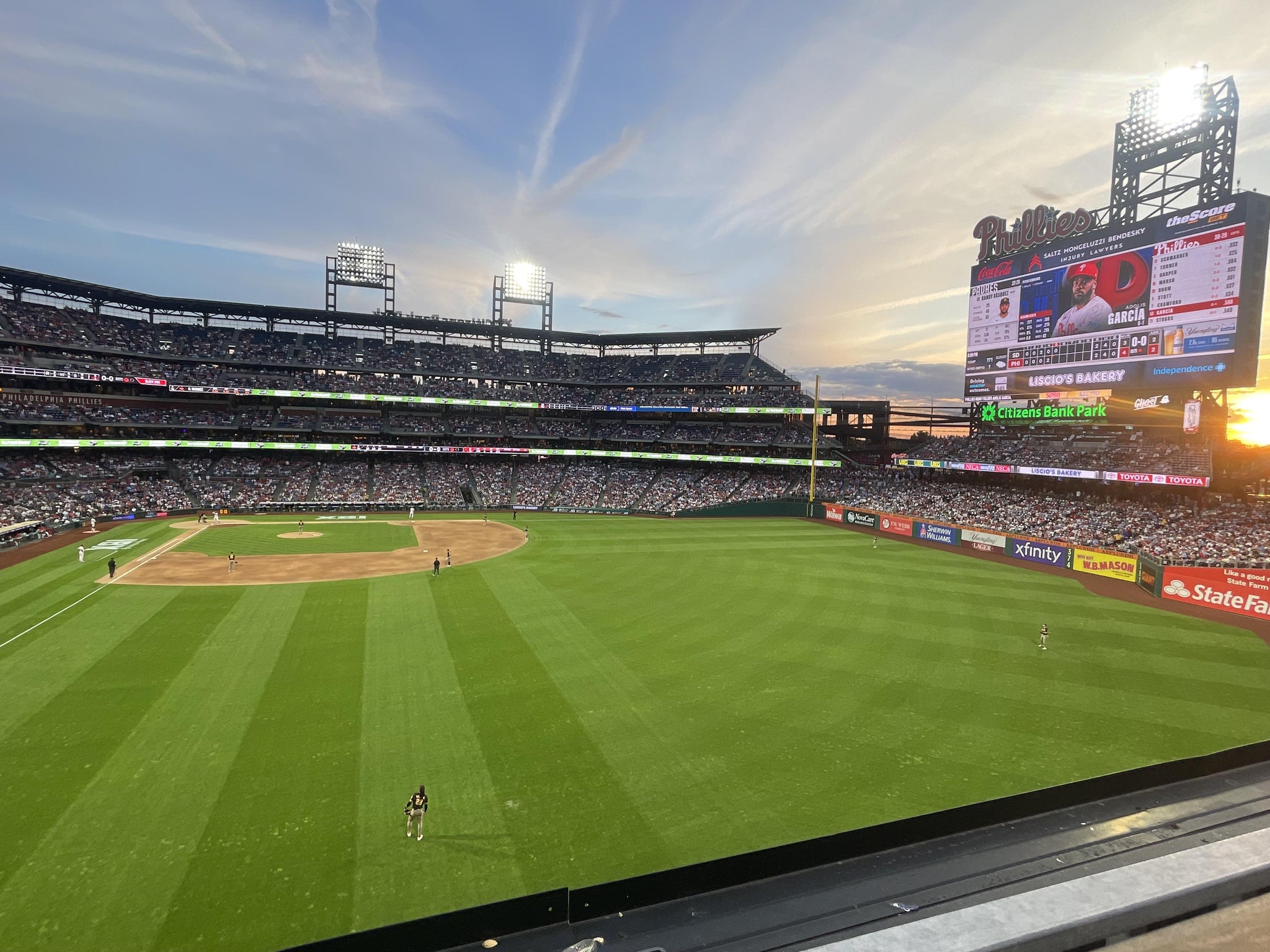 Real Fan View taken from Section 203 at Citizens Bank Park by Corey P