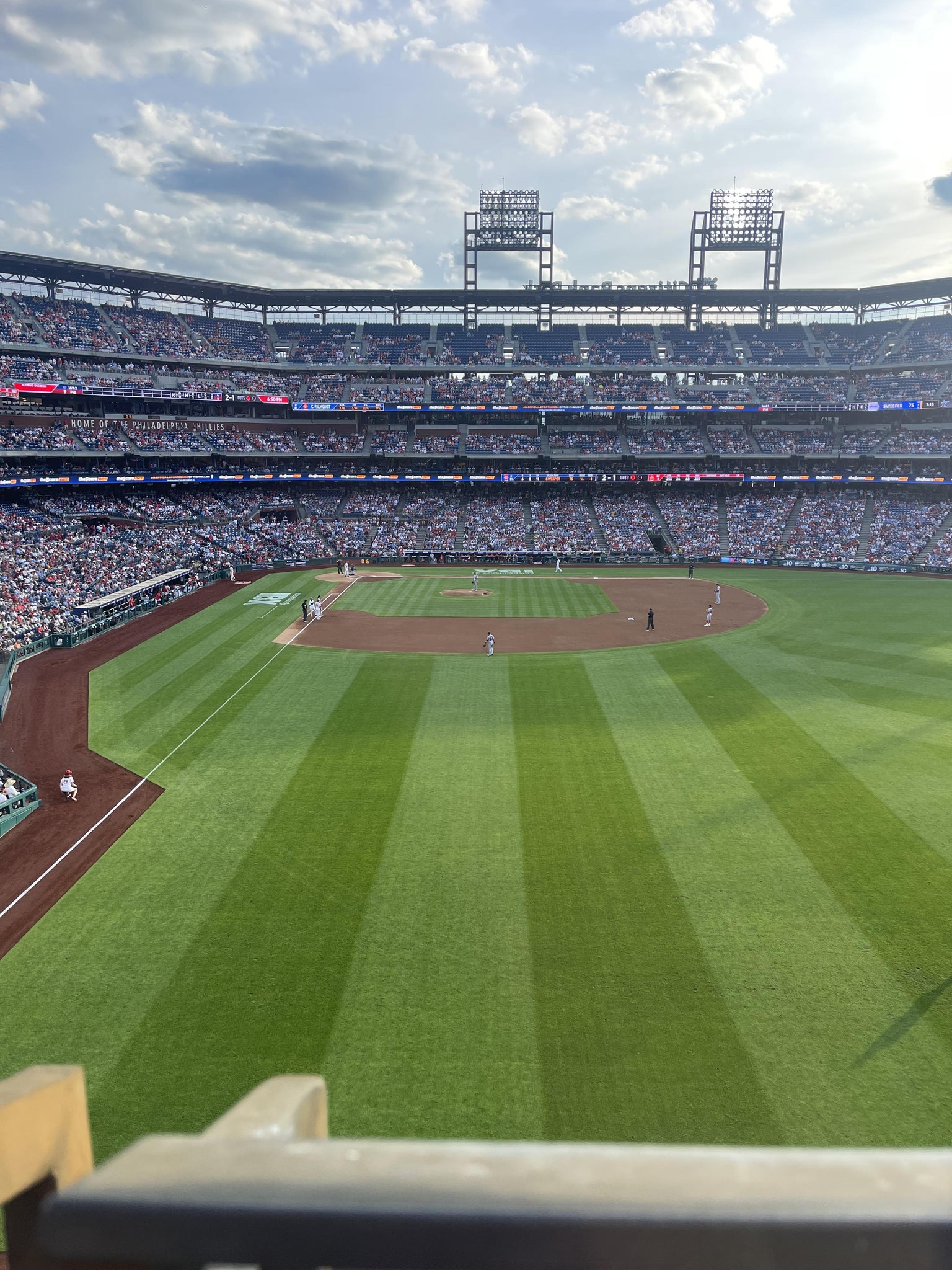 Real Fan View taken from Section 204 at Citizens Bank Park by Jason P