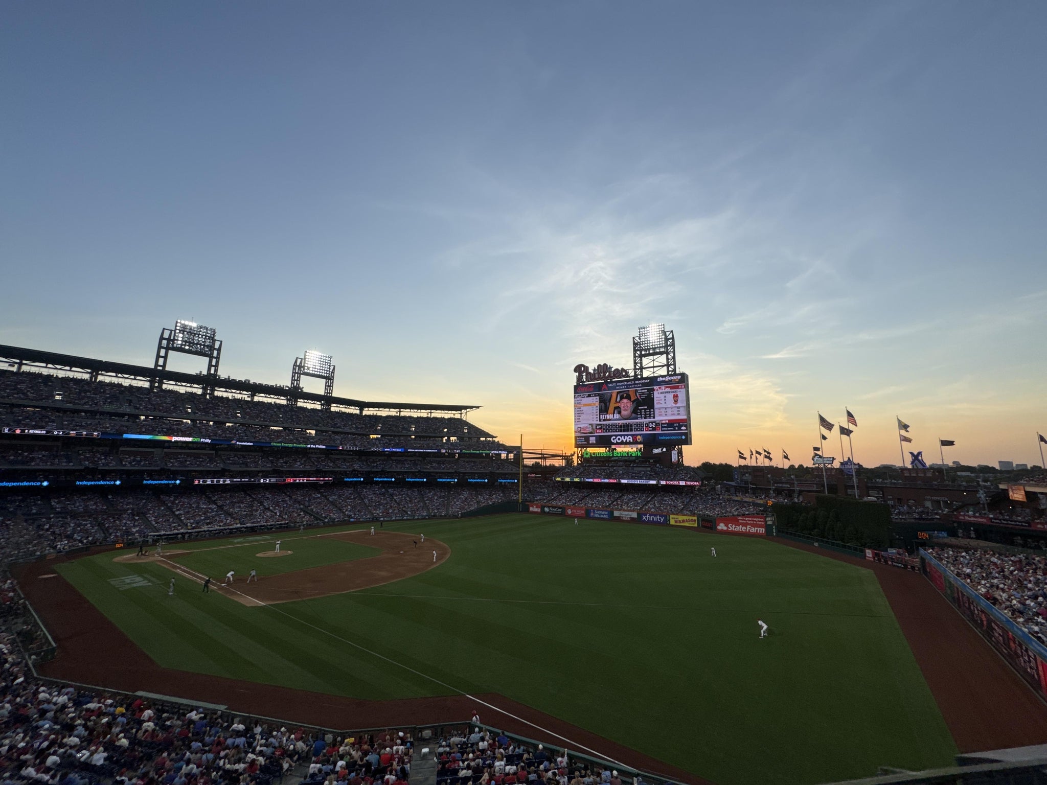 Real Fan View taken from Section 208 at Citizens Bank Park by Dominic G