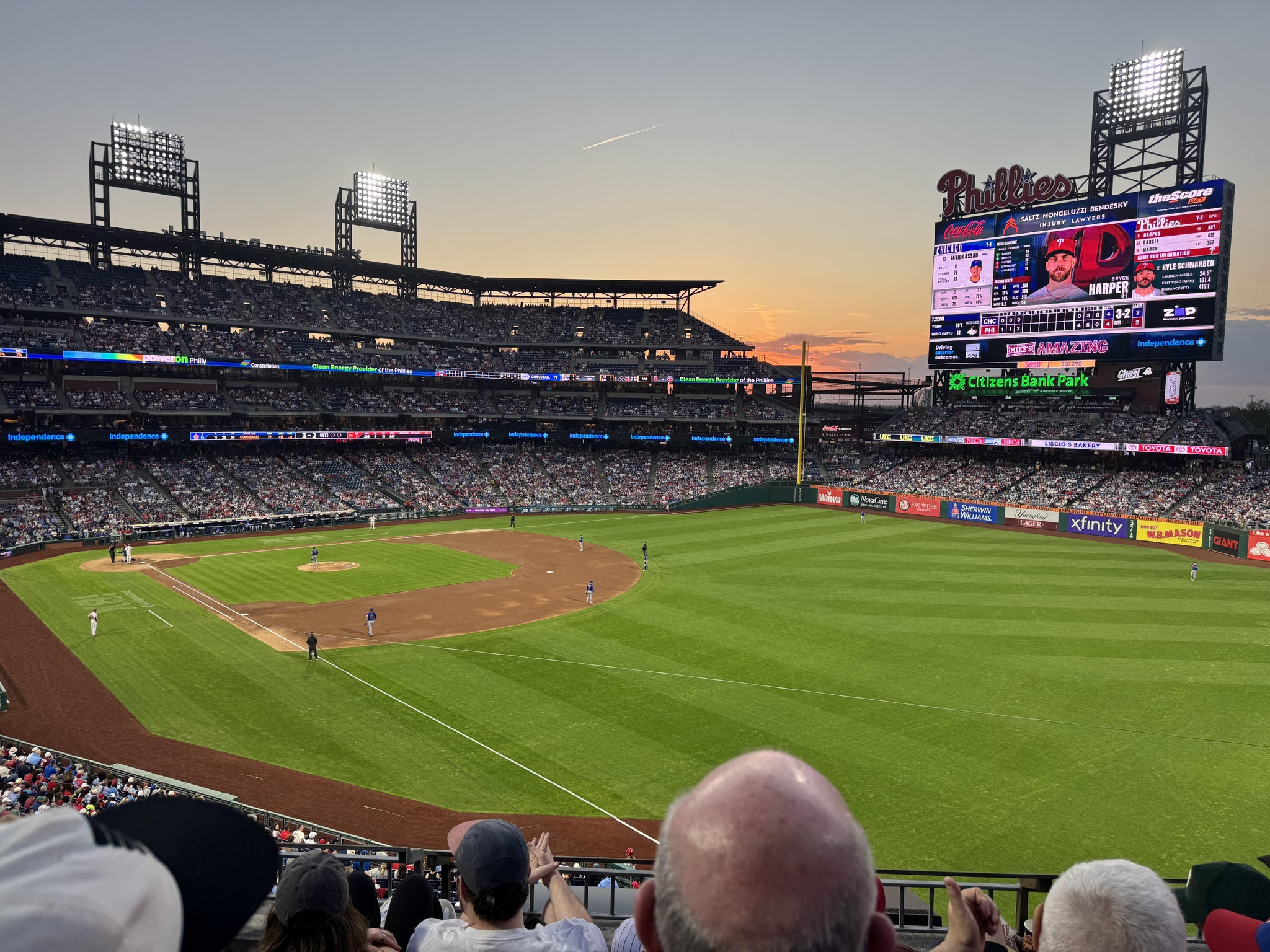 Vue réelle des fans prise de la Section 208 au site Citizens Bank Park par Jeffrey H
