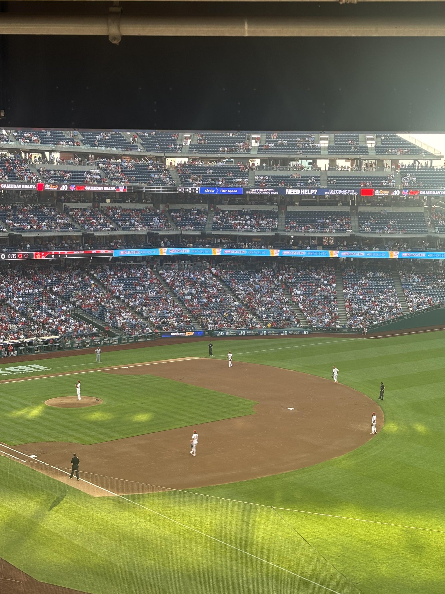 Real Fan View taken from Section 209 at Citizens Bank Park by Denise B