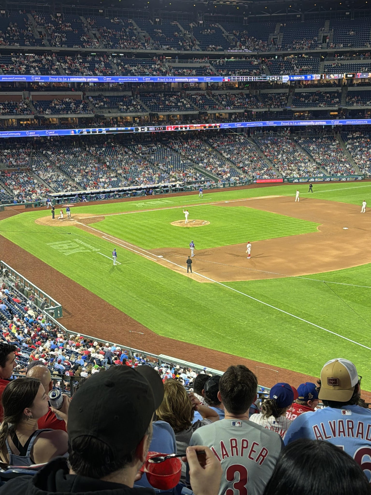 Real Fan View taken from Section 209 at Citizens Bank Park by Tom C