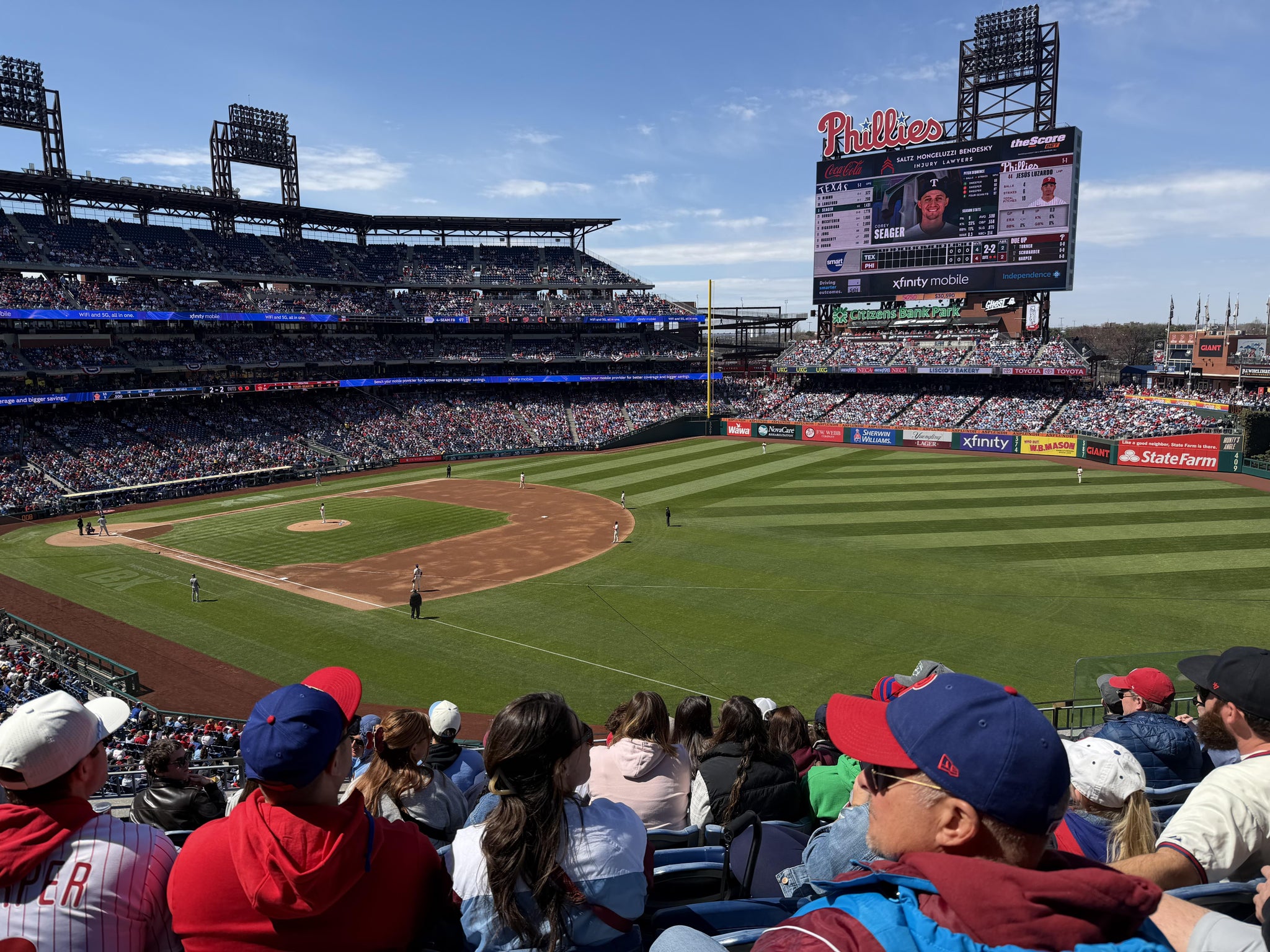 Real Fan View taken from Section 209 at Citizens Bank Park by Stephen M