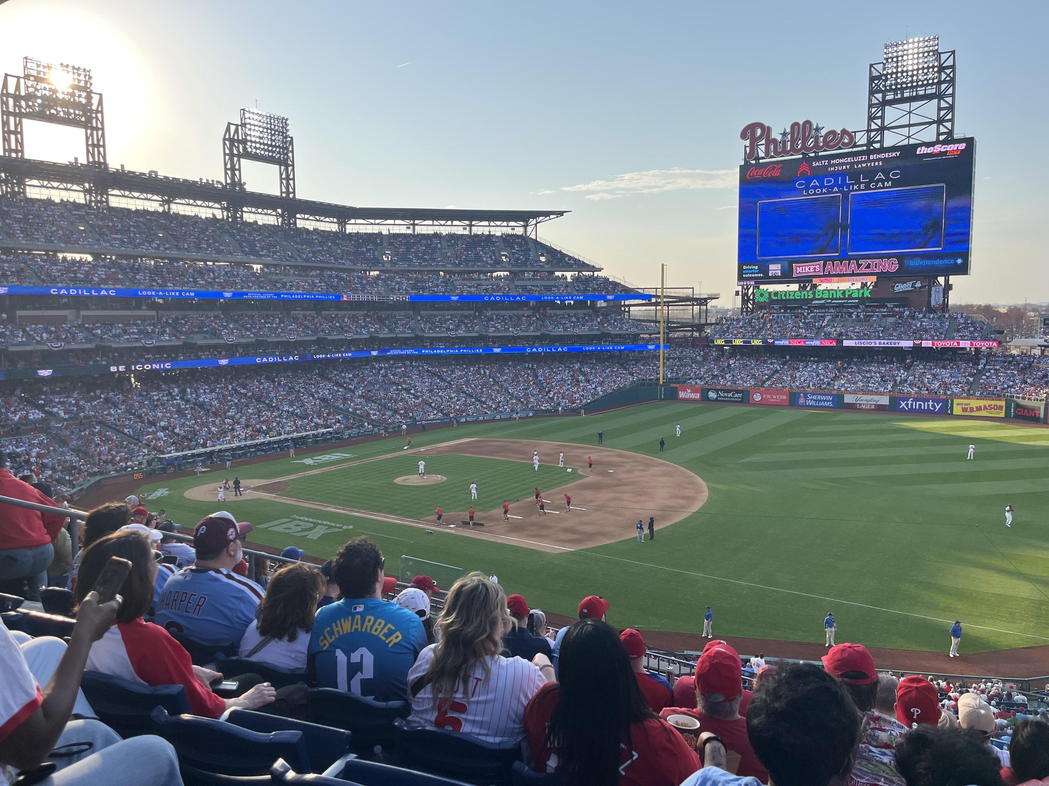 Real Fan View taken from Section 211 at Citizens Bank Park by Helene G