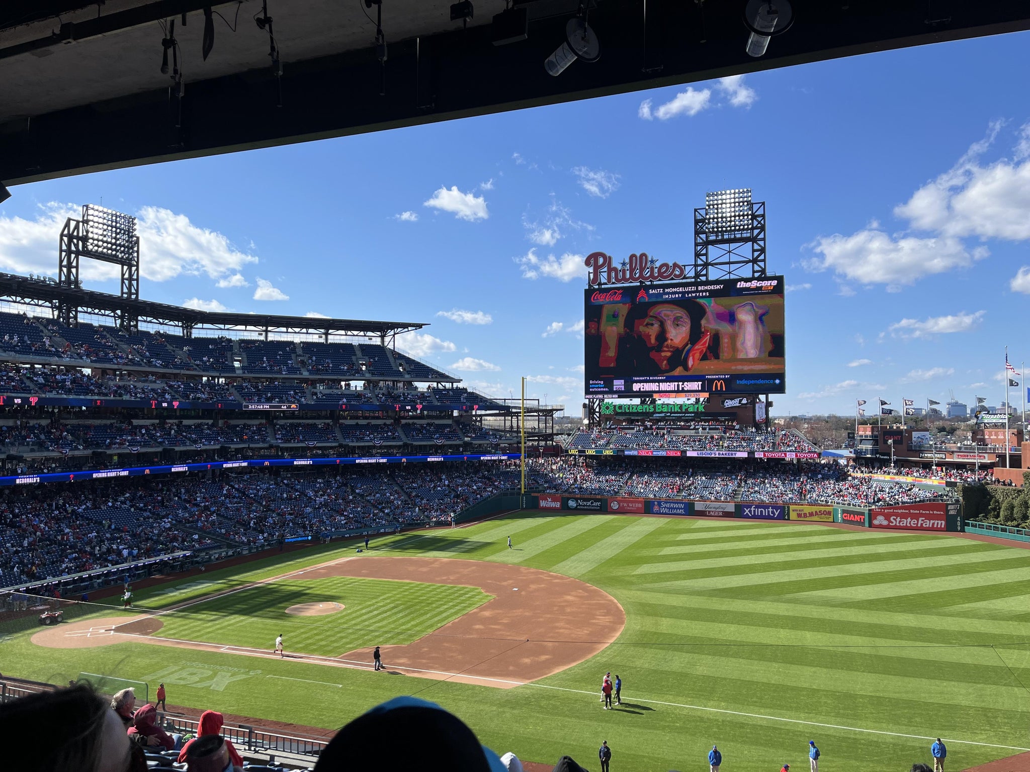 Real Fan View taken from Section 212 at Citizens Bank Park by Tracy N