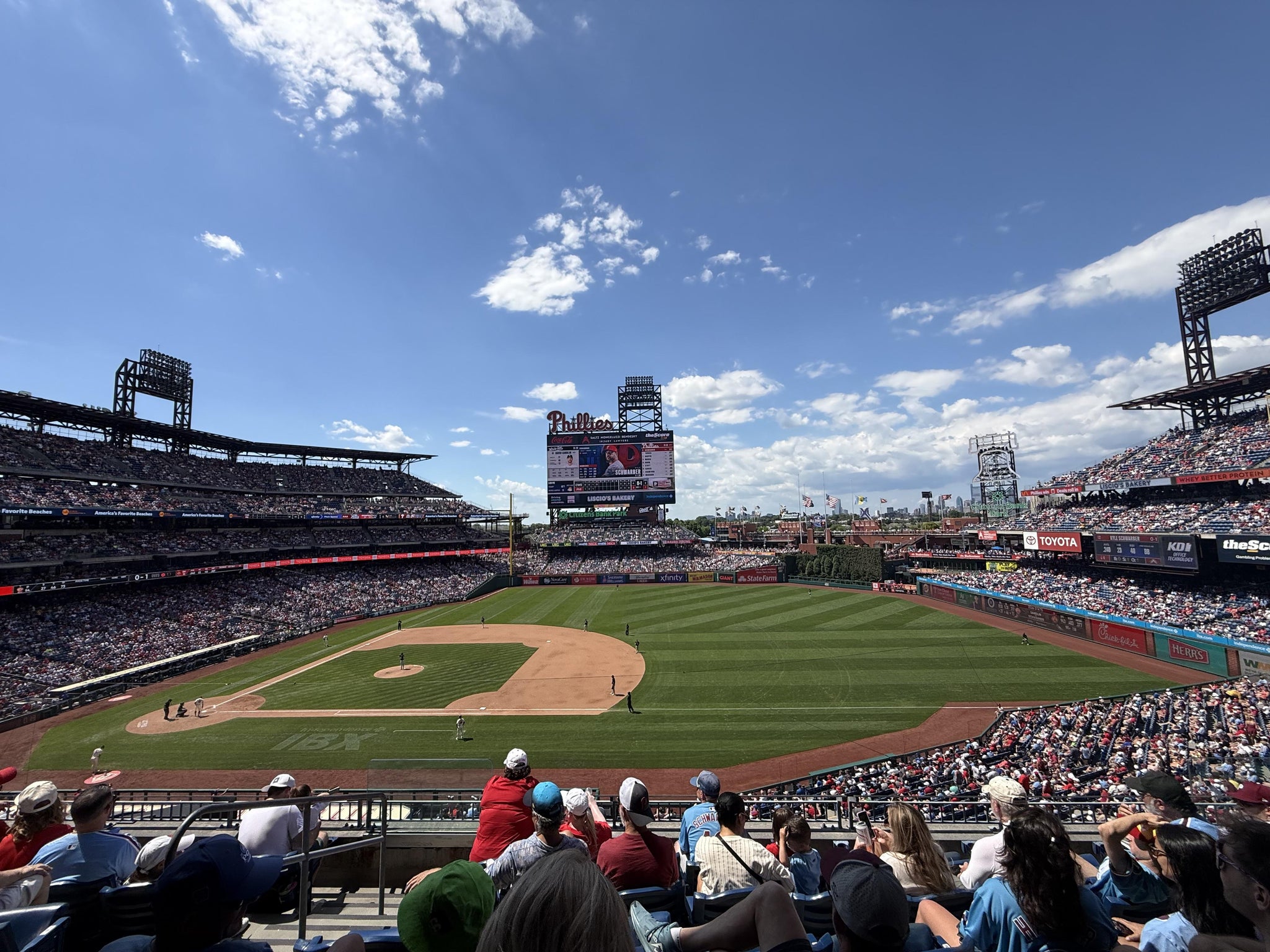 Real Fan View taken from Section 213 at Citizens Bank Park by Matthew L