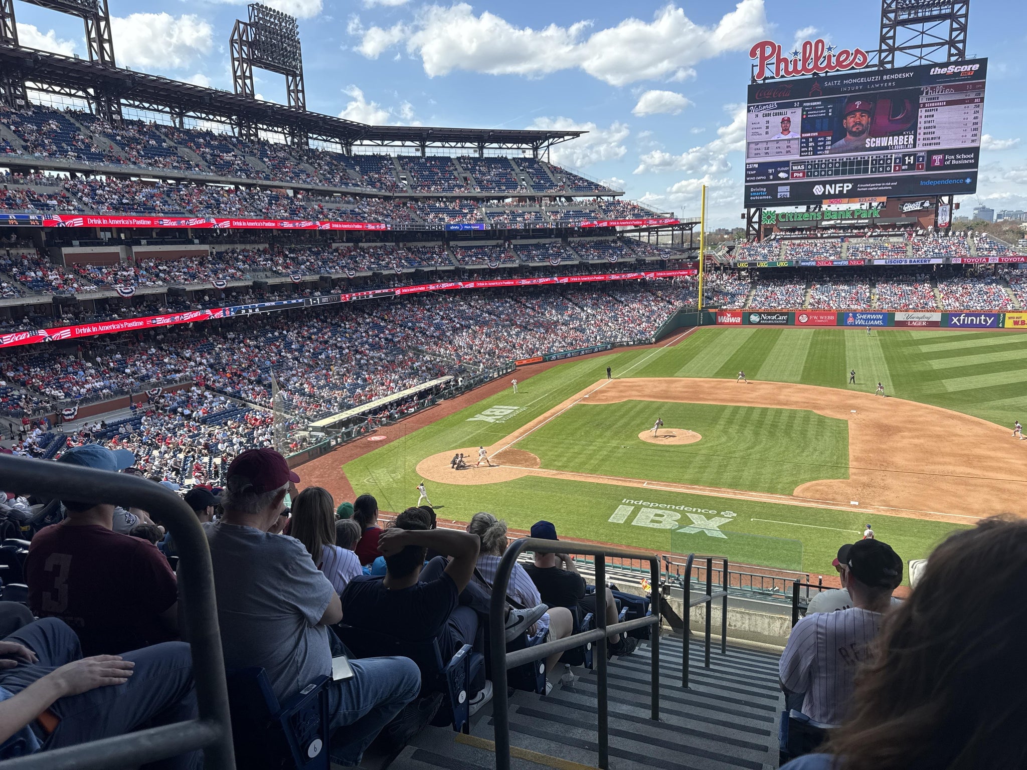 Real Fan View taken from Section 215 at Citizens Bank Park by Raymond P