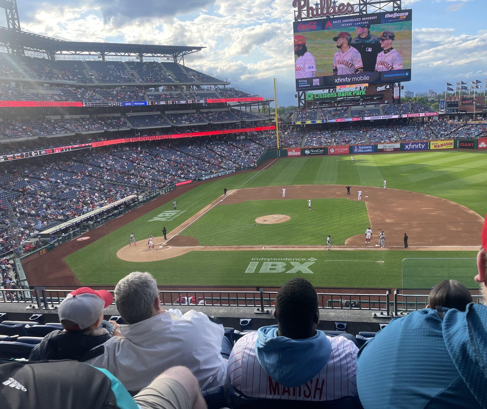 Real Fan View taken from Section 216 at Citizens Bank Park by Alexis D