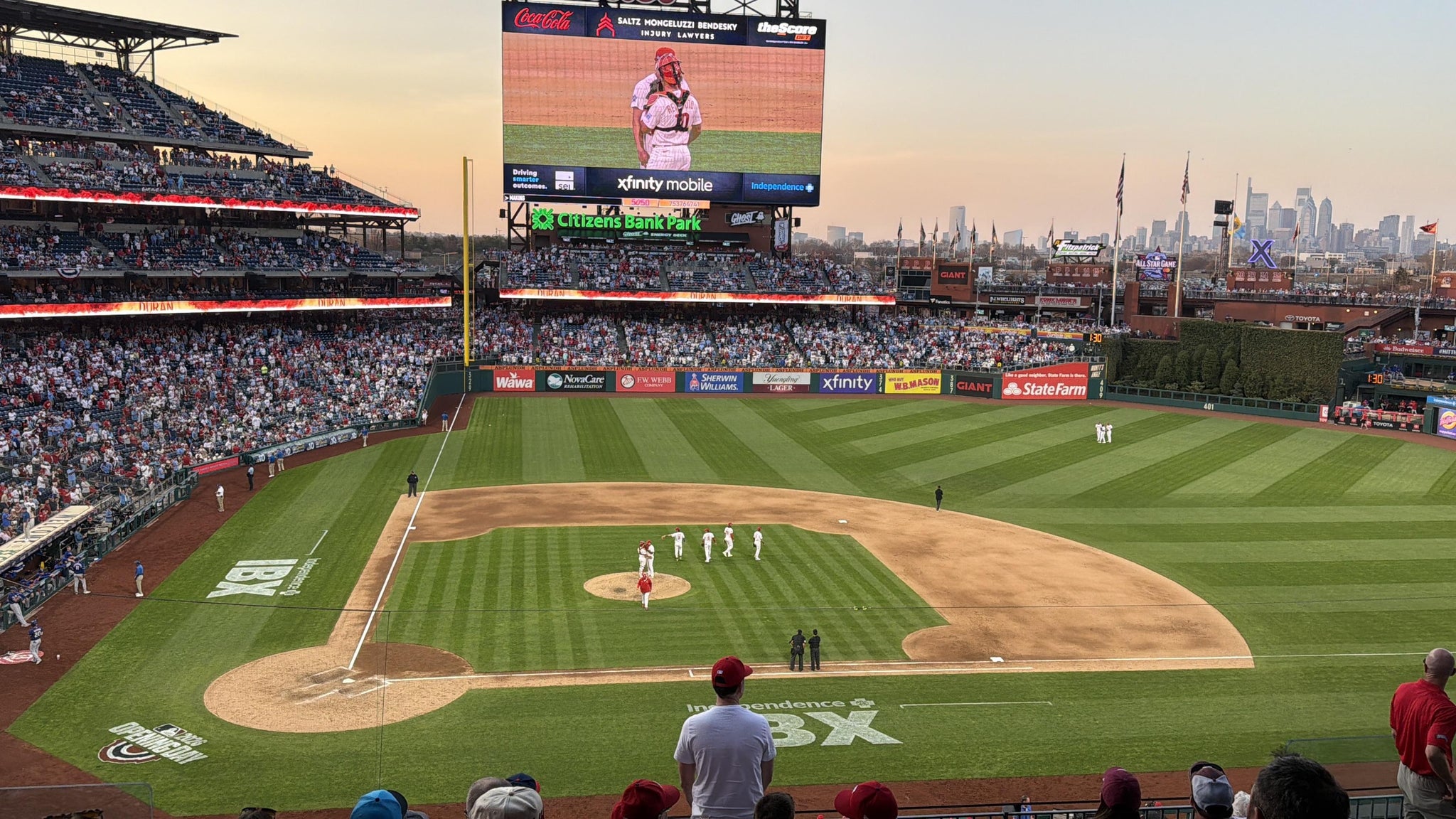 Real Fan View taken from Section 217 at Citizens Bank Park by Mark P