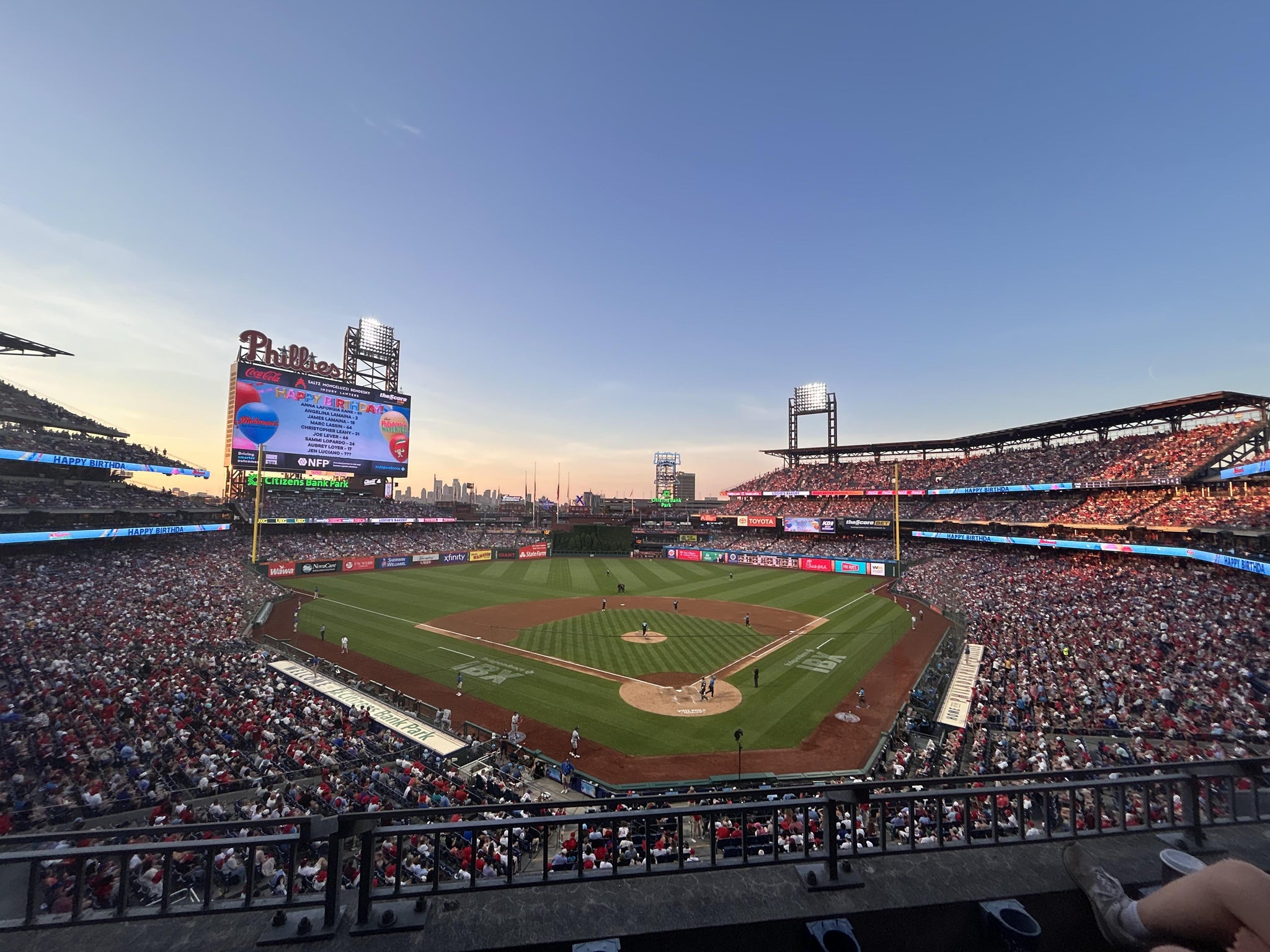 Real Fan View taken from Section 223 at Citizens Bank Park by Carolyn H