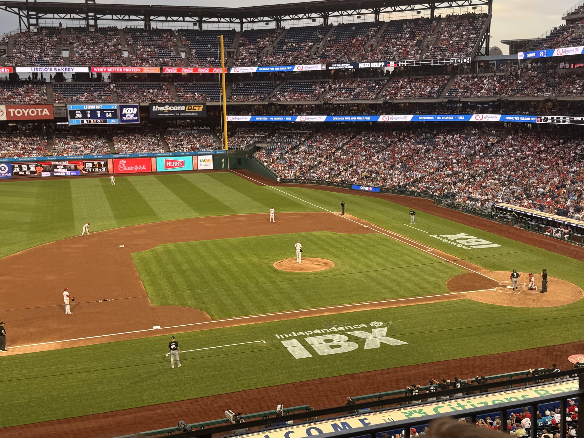 Real Fan View taken from Section 229 at Citizens Bank Park by Donna D