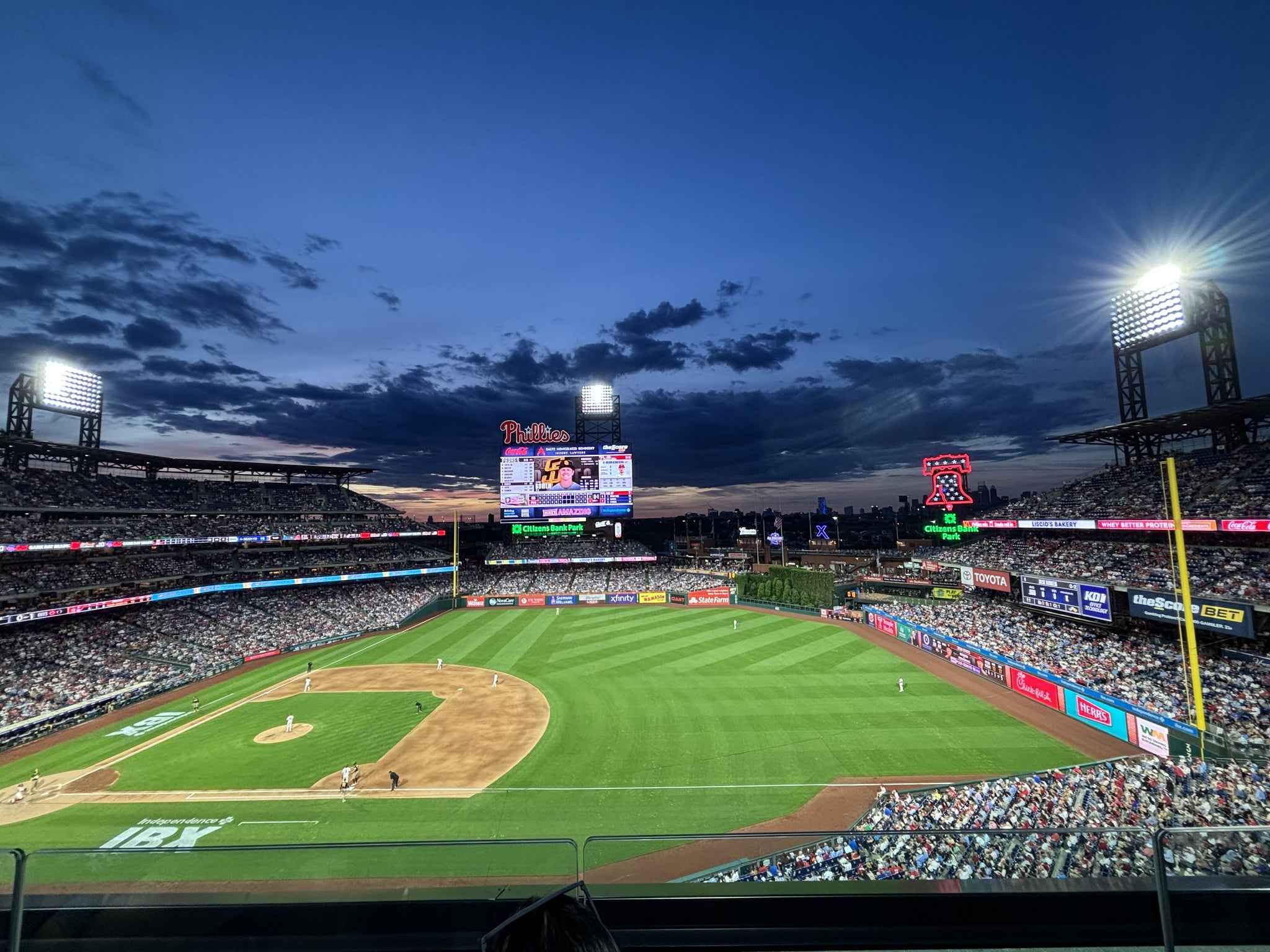 Real Fan View taken from Section 313 at Citizens Bank Park by Erik D