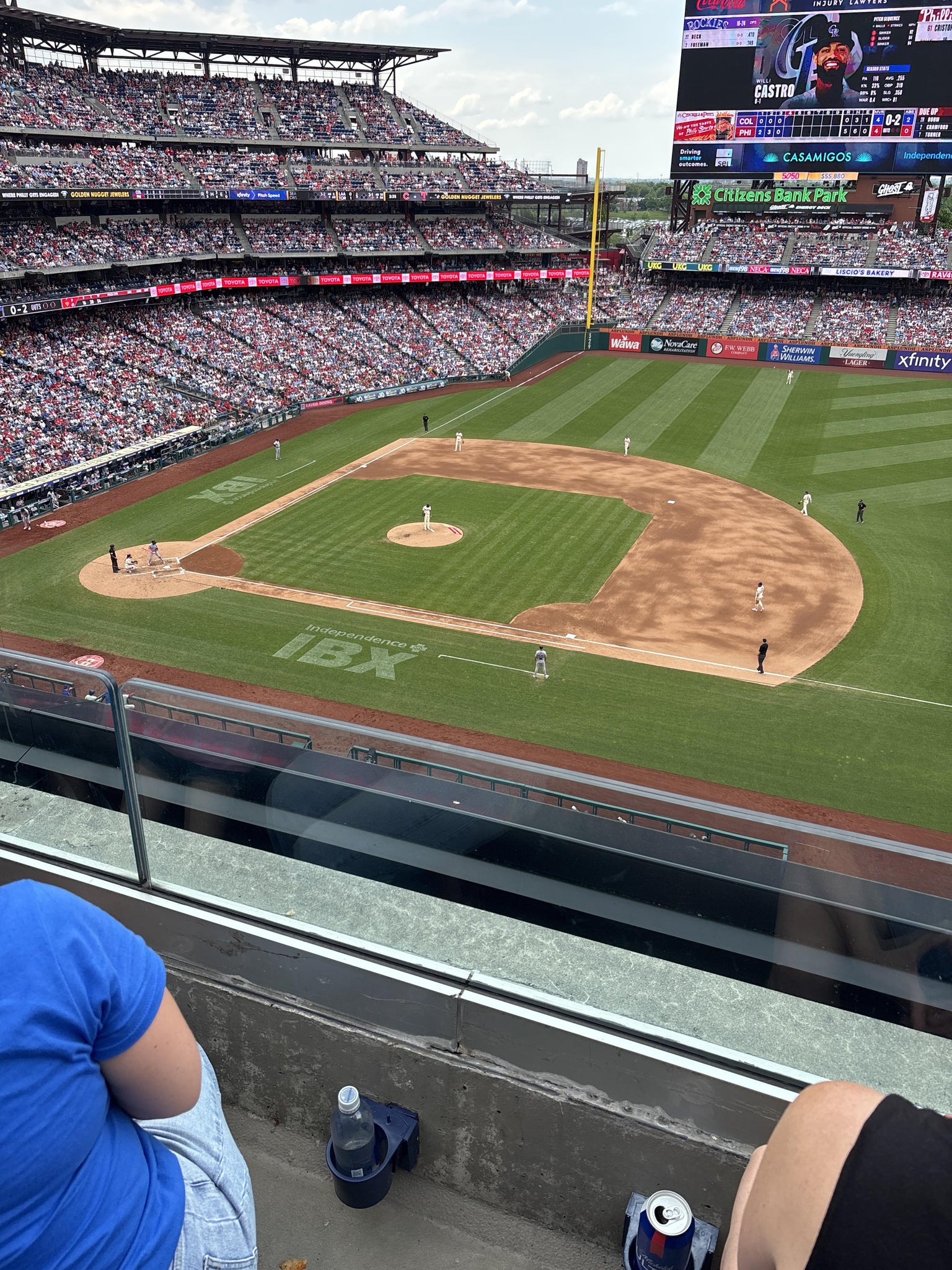 Vue réelle des fans prise de la Section 314 au site Citizens Bank Park par John P