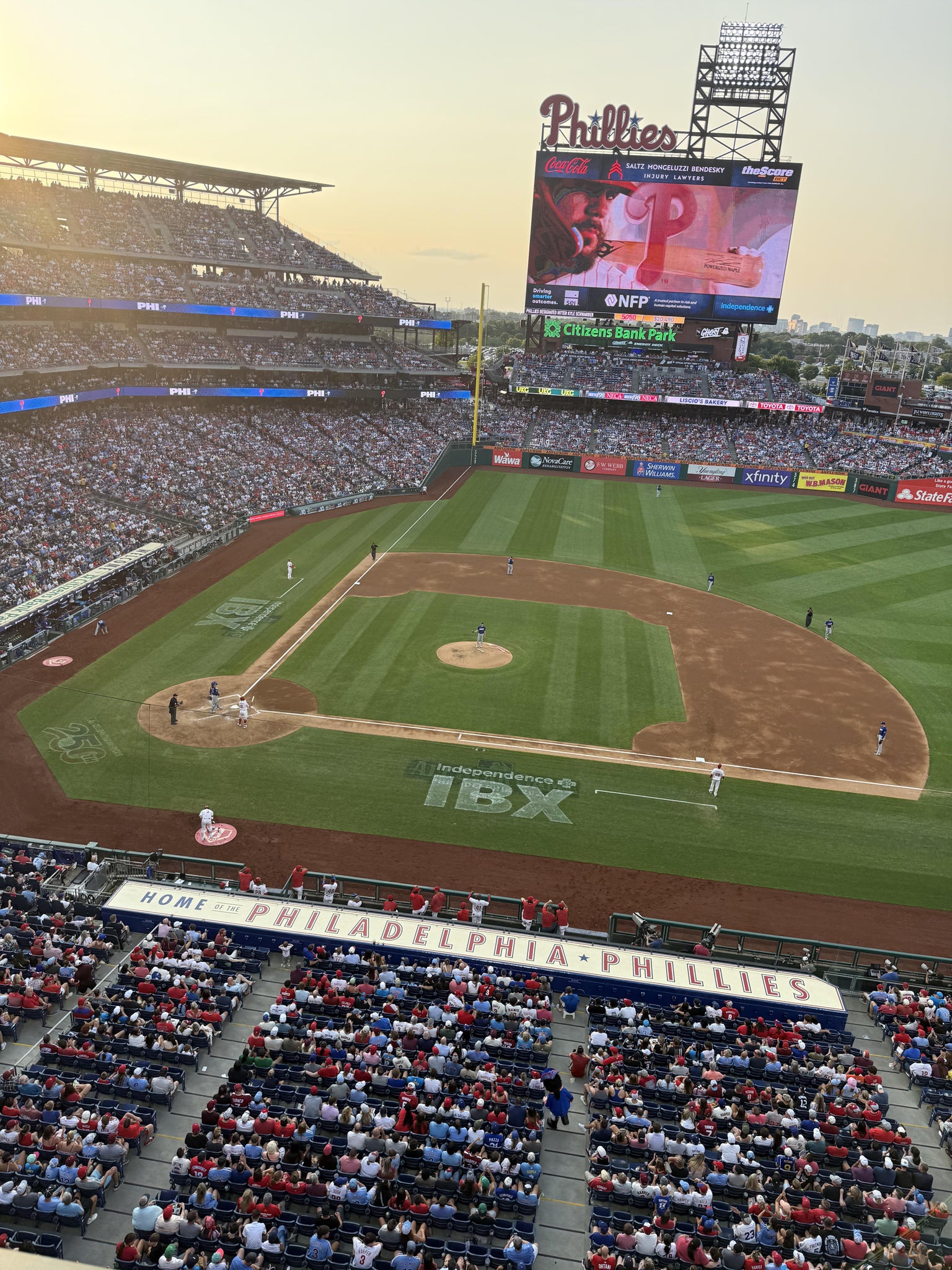 Real Fan View taken from Section 315 at Citizens Bank Park by Bruce D