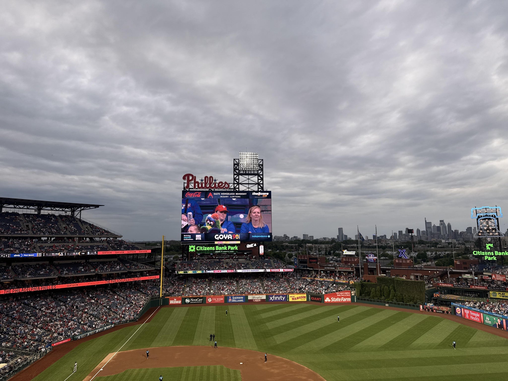 Real Fan View taken from Section 315 at Citizens Bank Park by Carolyn F