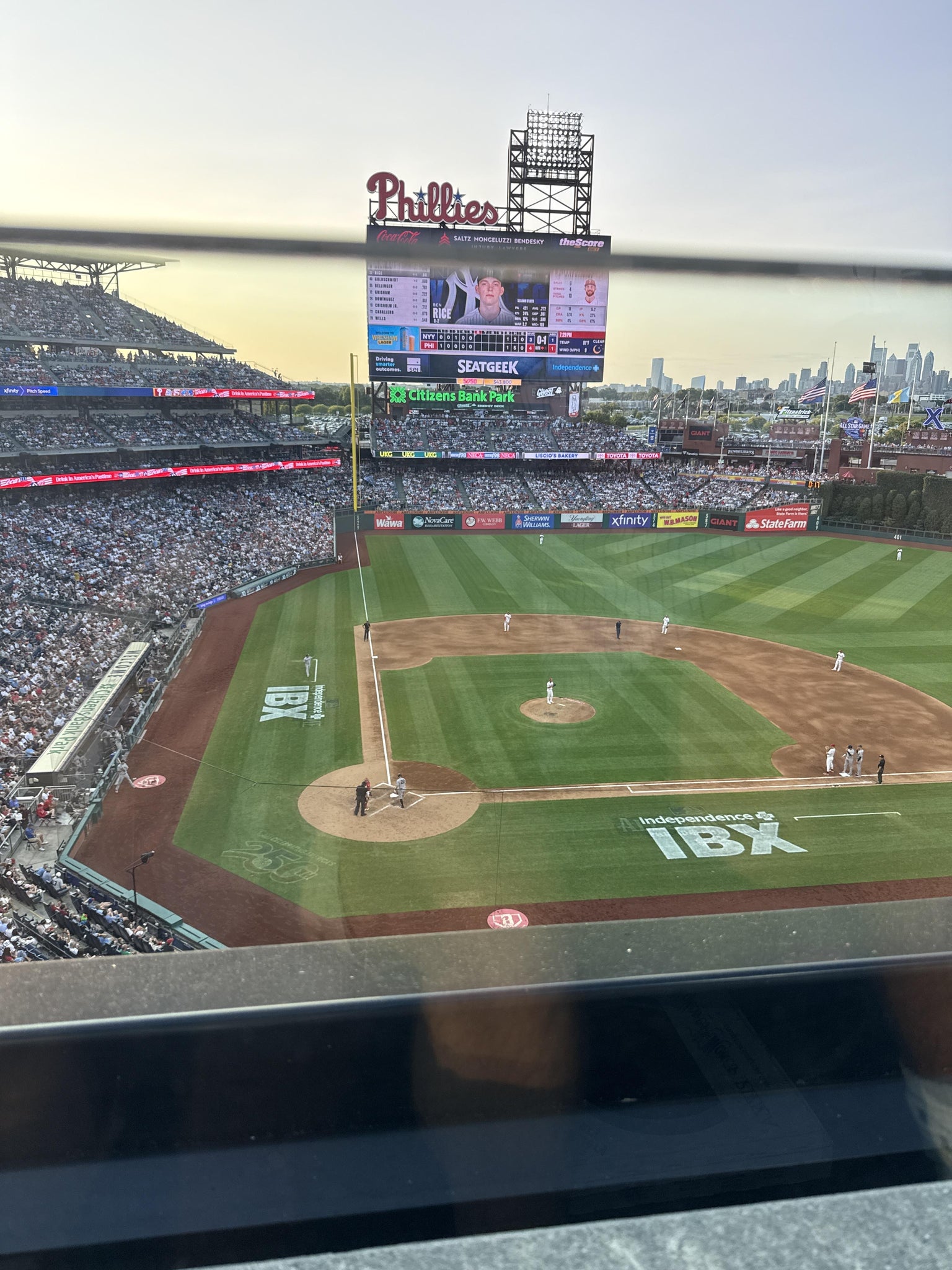 Real Fan View taken from Section 317 at Citizens Bank Park by John L