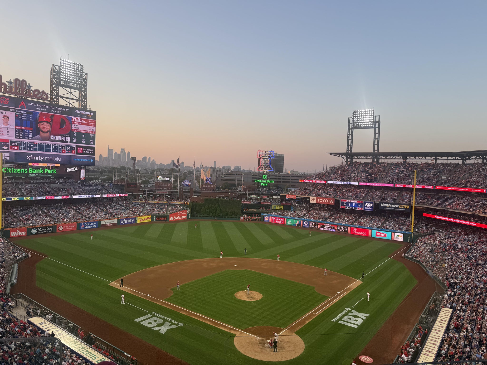 Real Fan View taken from Section 321 at Citizens Bank Park by Jim B