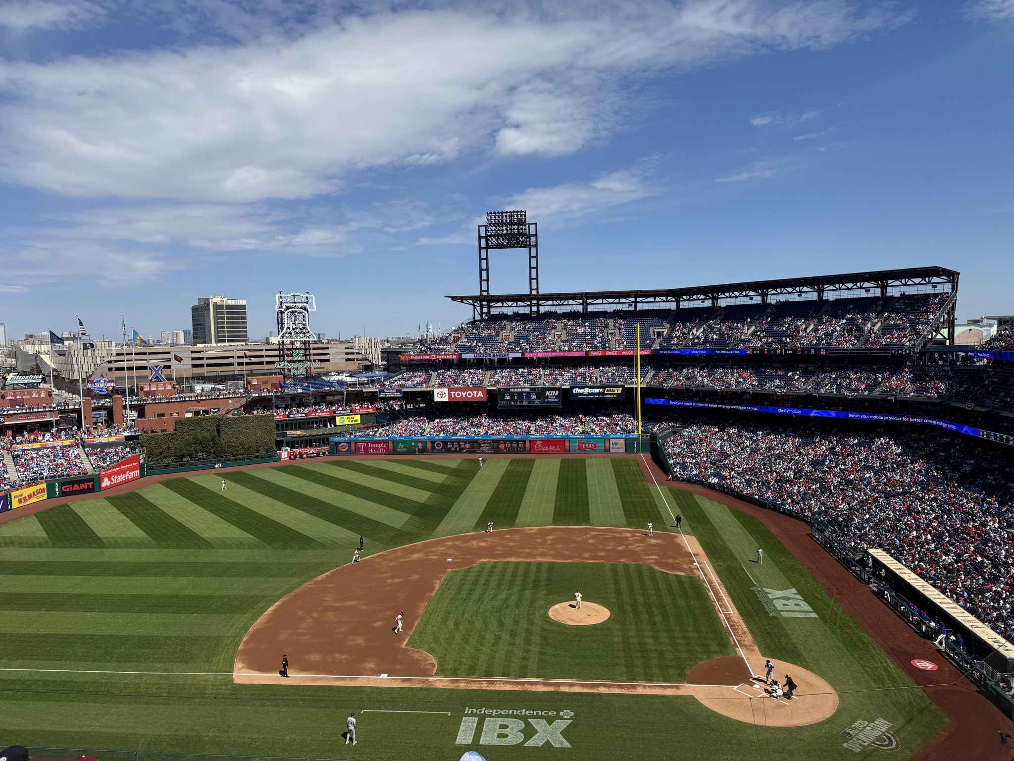 Real Fan View taken from Section 325 at Citizens Bank Park by Seth D