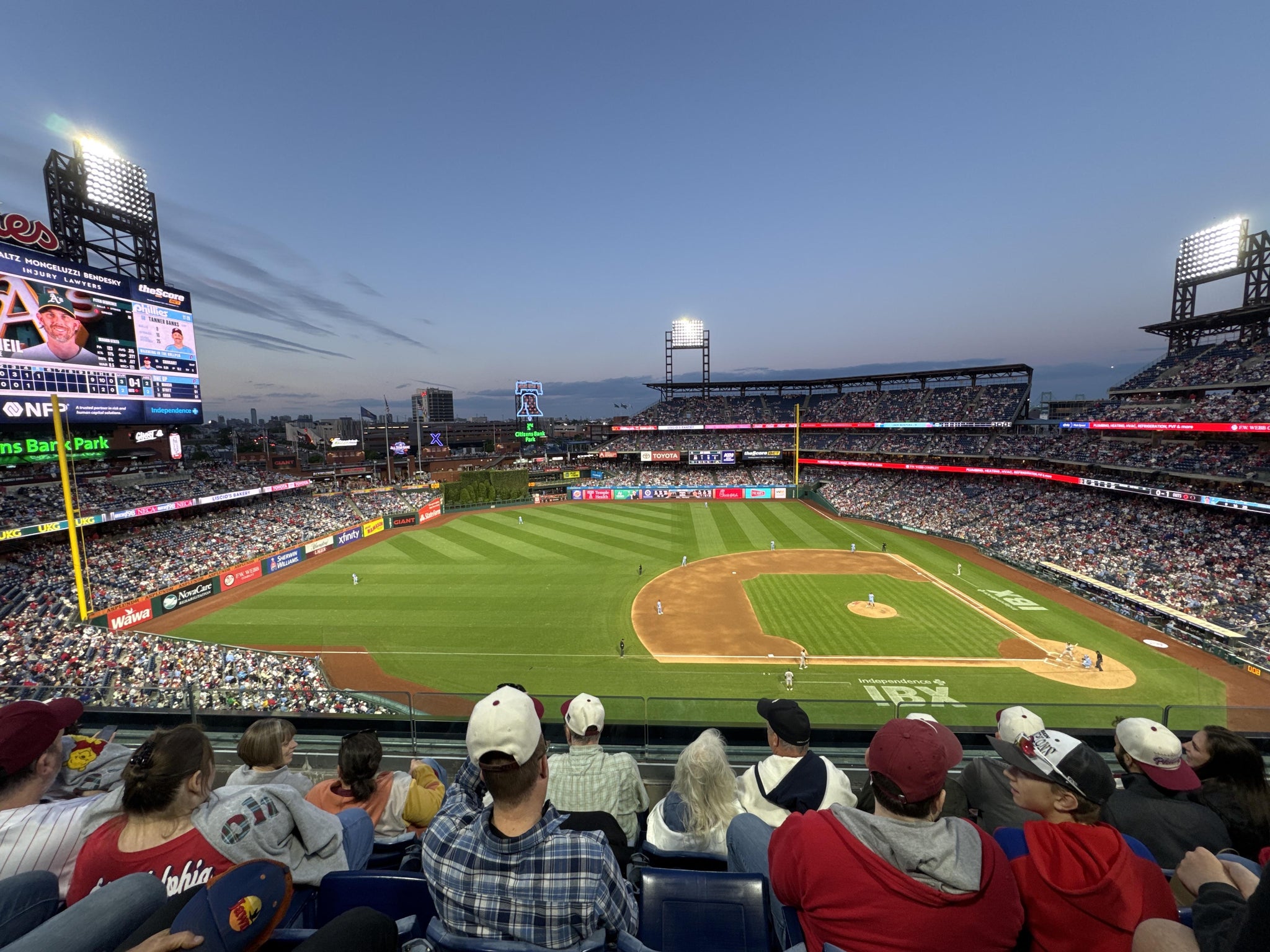 Real Fan View taken from Section 327 at Citizens Bank Park by Matthew L