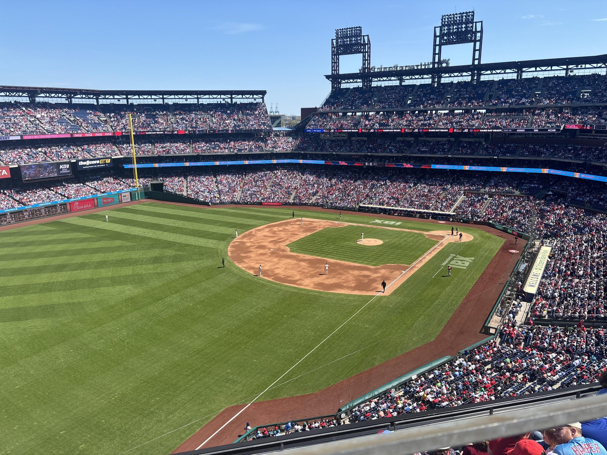 Real Fan View taken from Section 332 at Citizens Bank Park by Jason H