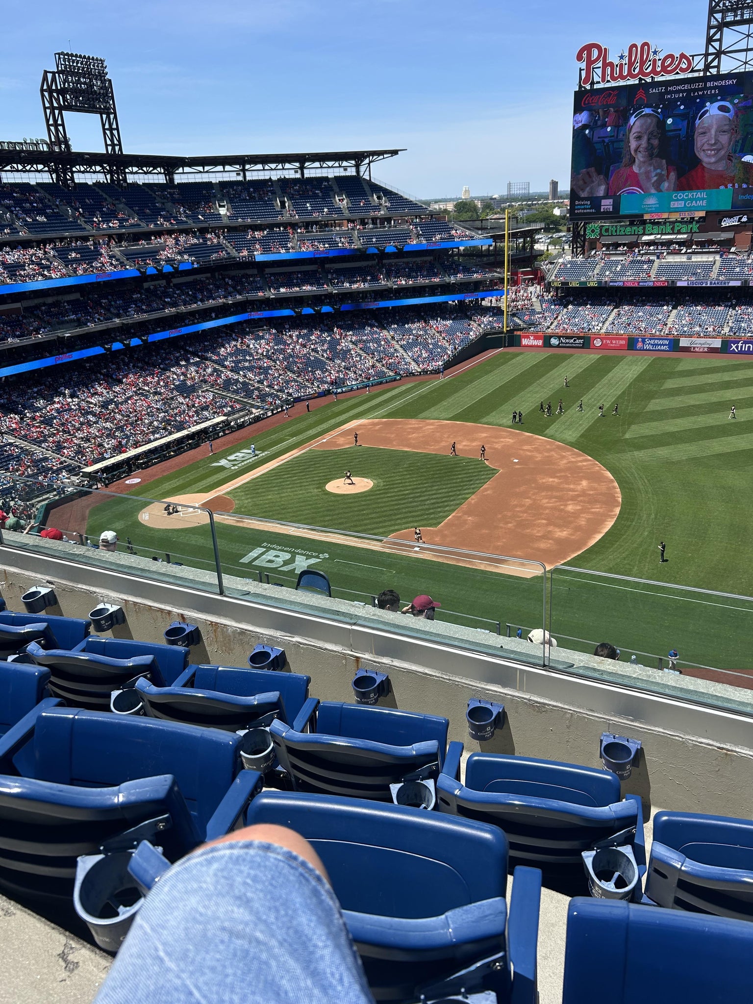 Real Fan View taken from Section 413 at Citizens Bank Park by Cooper B