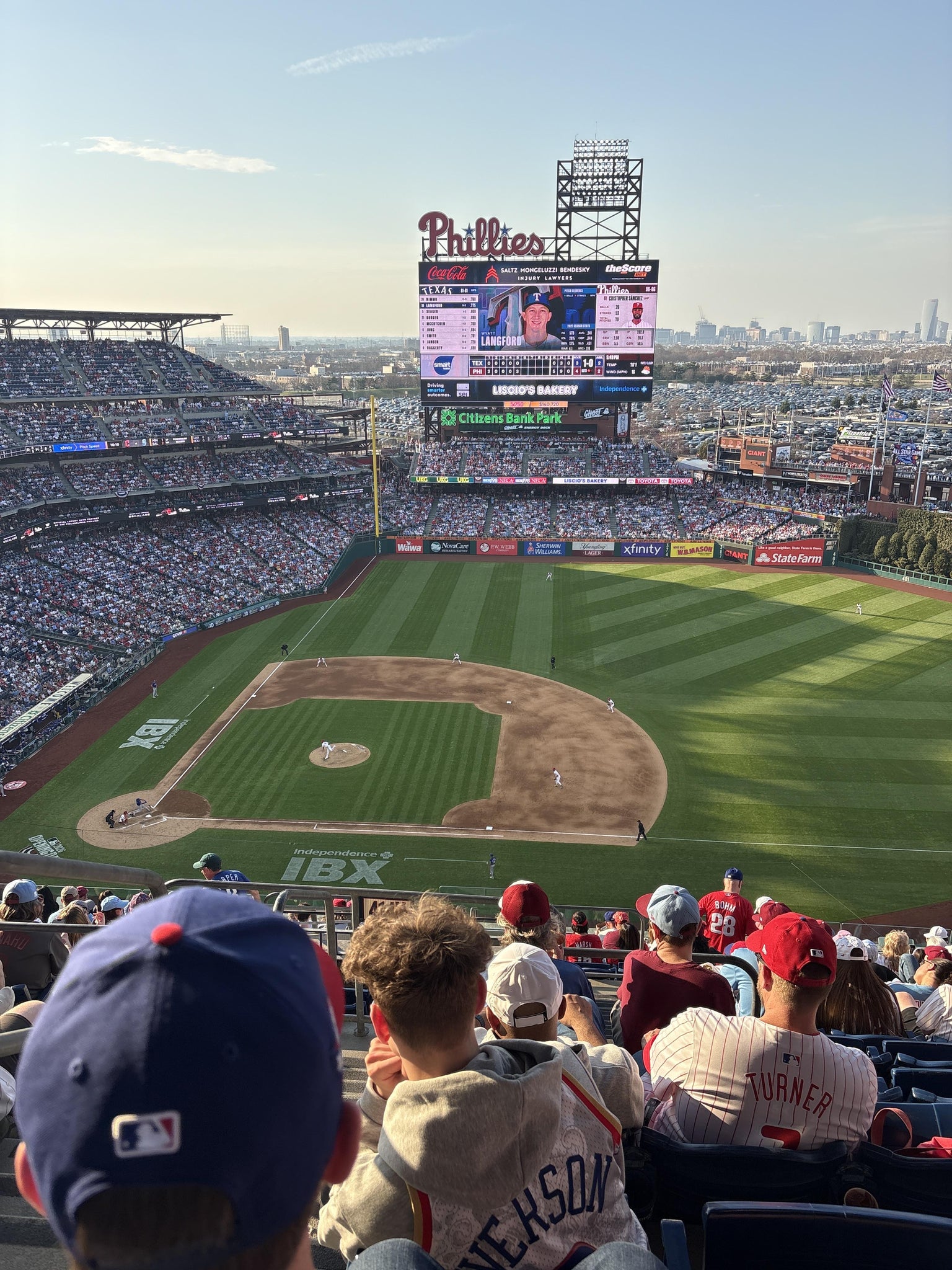 Real Fan View taken from Section 414 at Citizens Bank Park by Hannah B