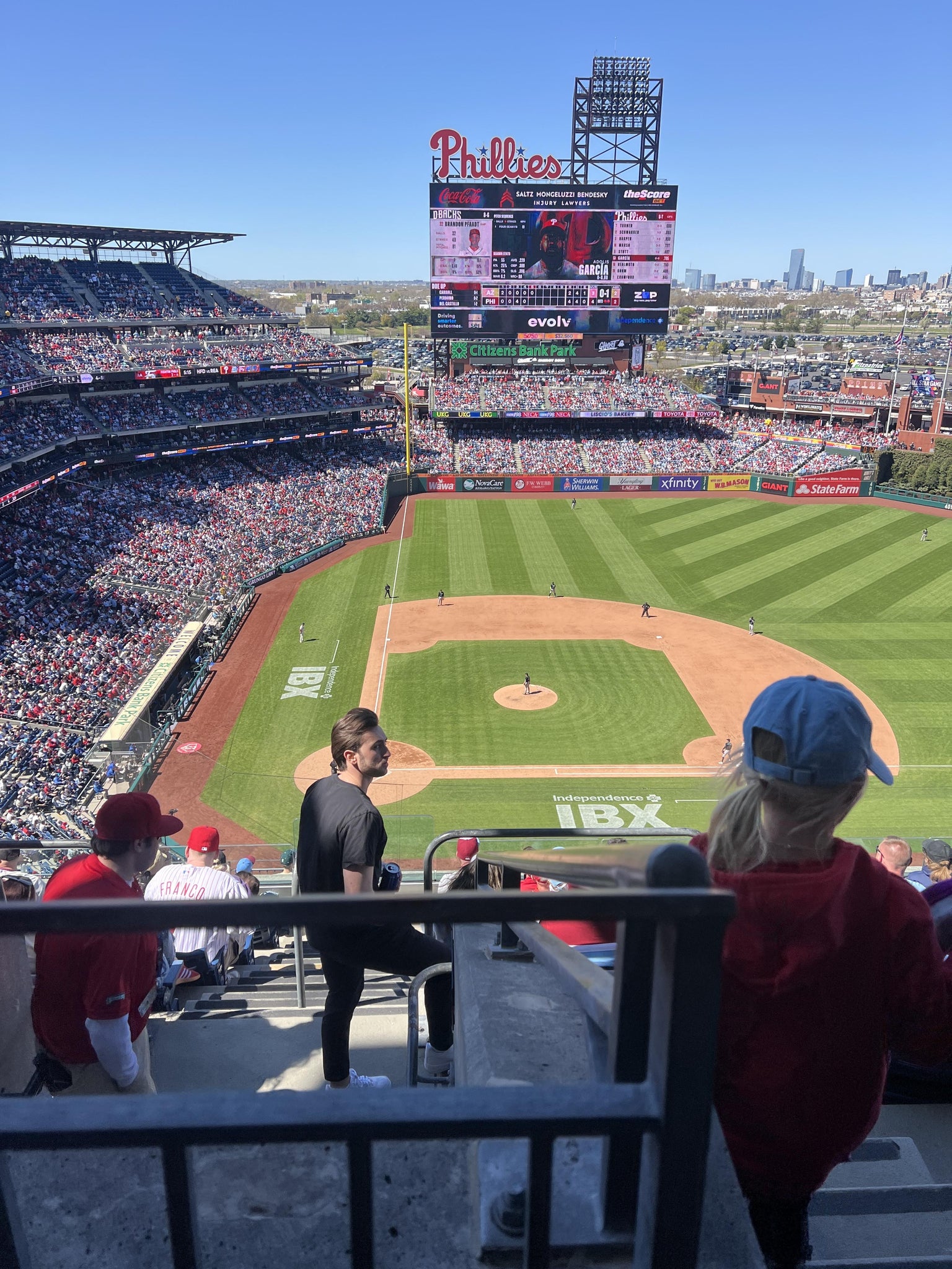Vue réelle des fans prise de la Section 416 V au site Citizens Bank Park par Daniel Z