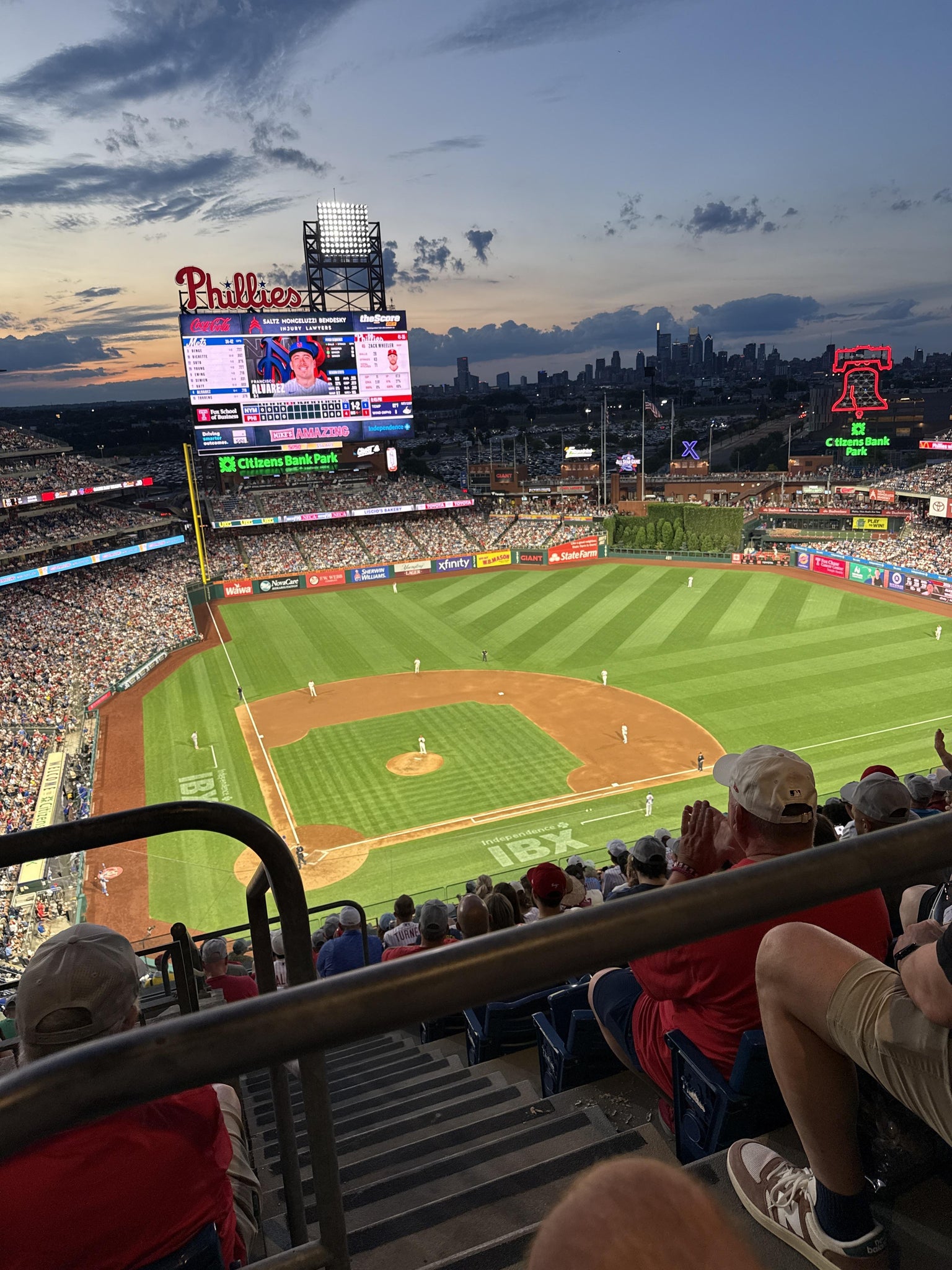 Real Fan View taken from Section 417 at Citizens Bank Park by Justin S