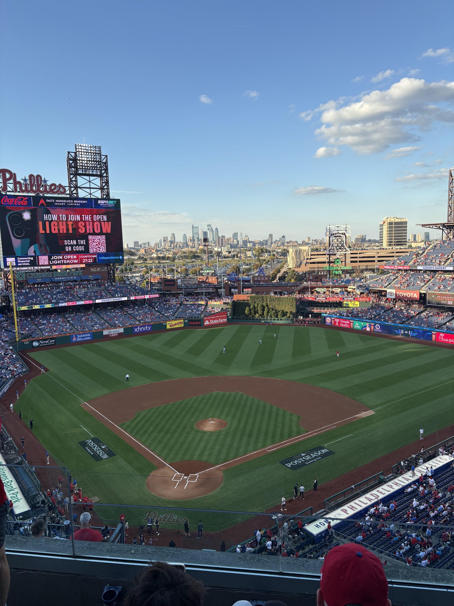 Real Fan View taken from Section 419 at Citizens Bank Park by Matt M