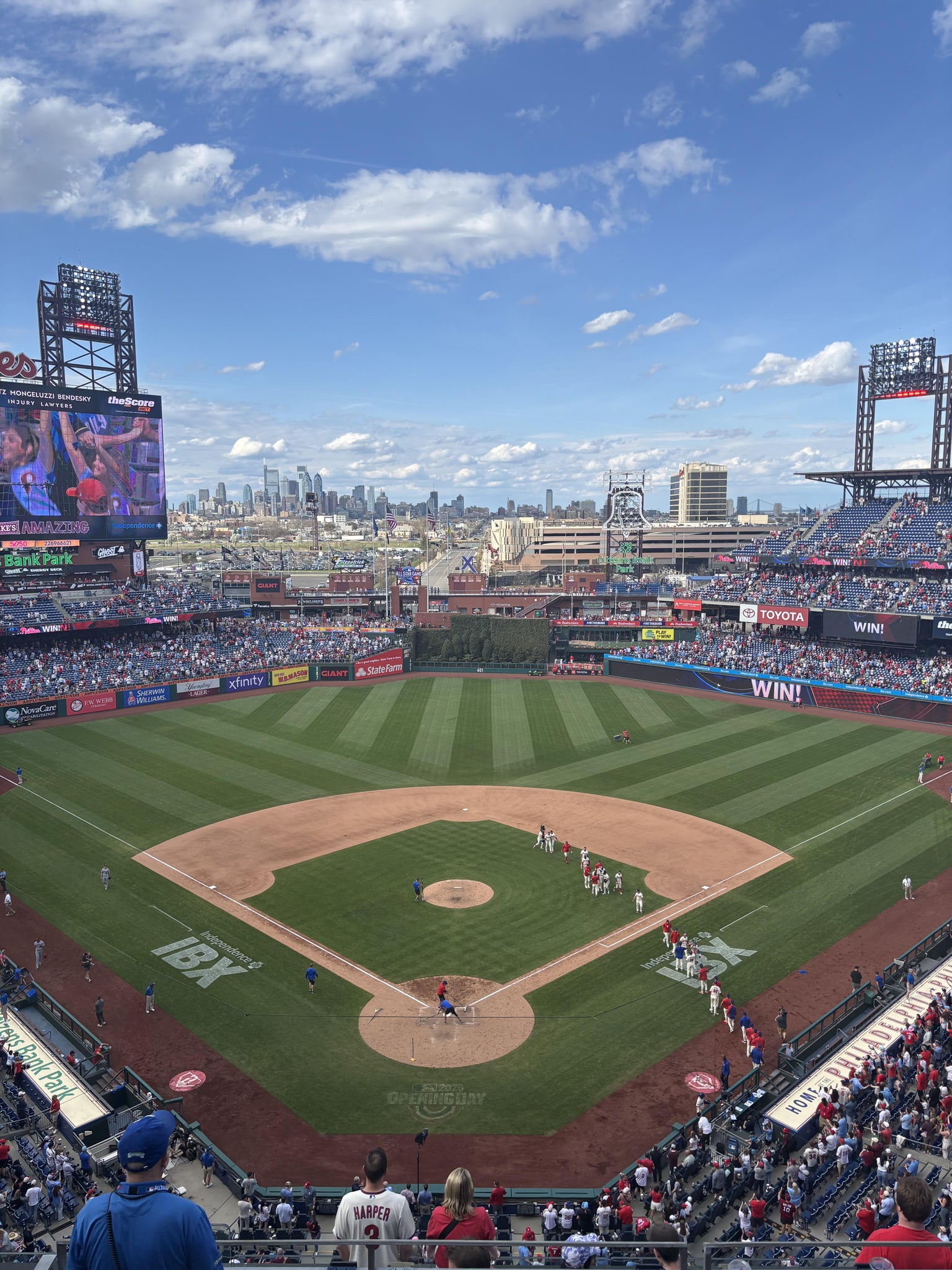 Real Fan View taken from Section 420 at Citizens Bank Park by David E