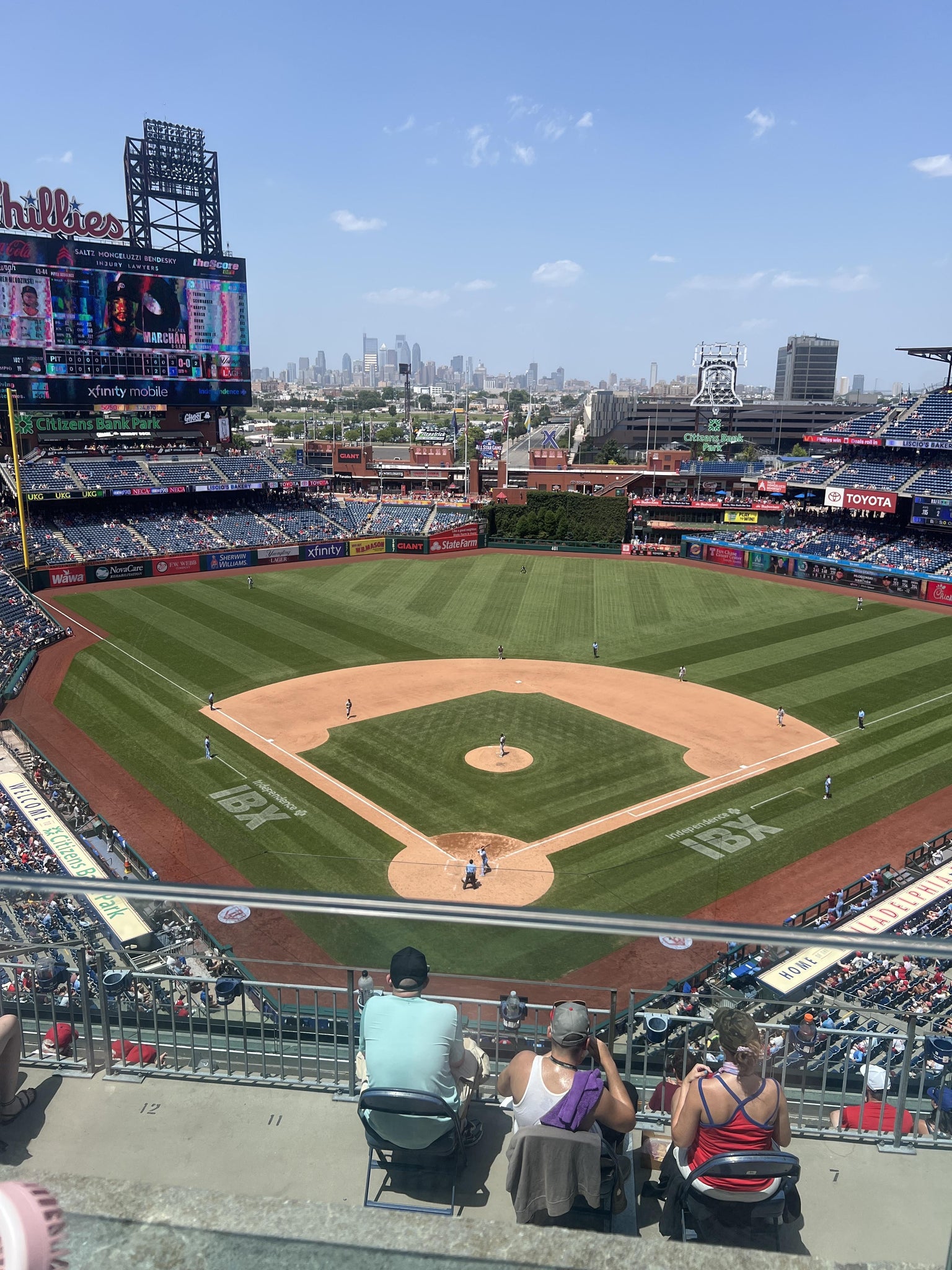Real Fan View taken from Section 420 at Citizens Bank Park by Caroline A