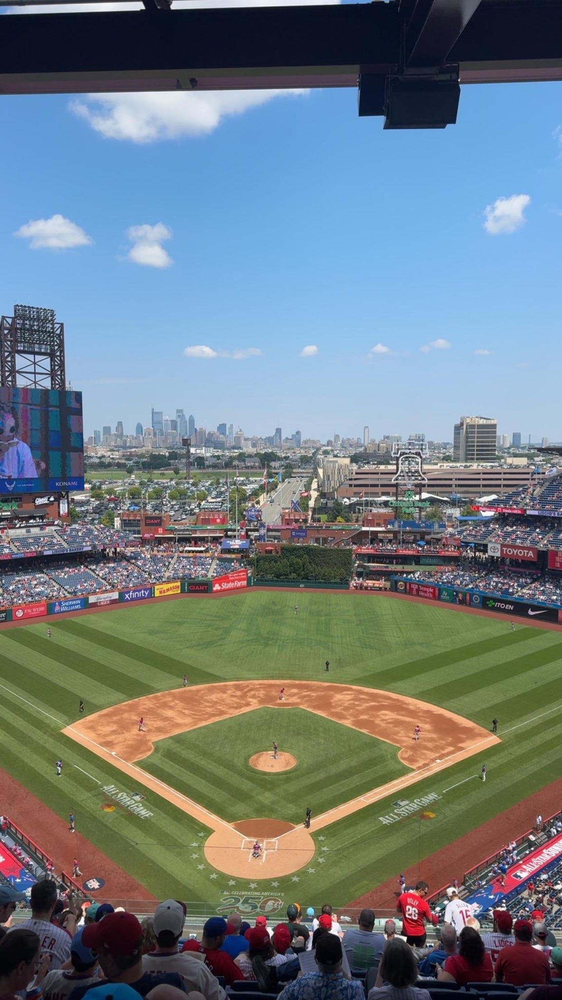 Real Fan View taken from Section 420 at Citizens Bank Park by Austin S
