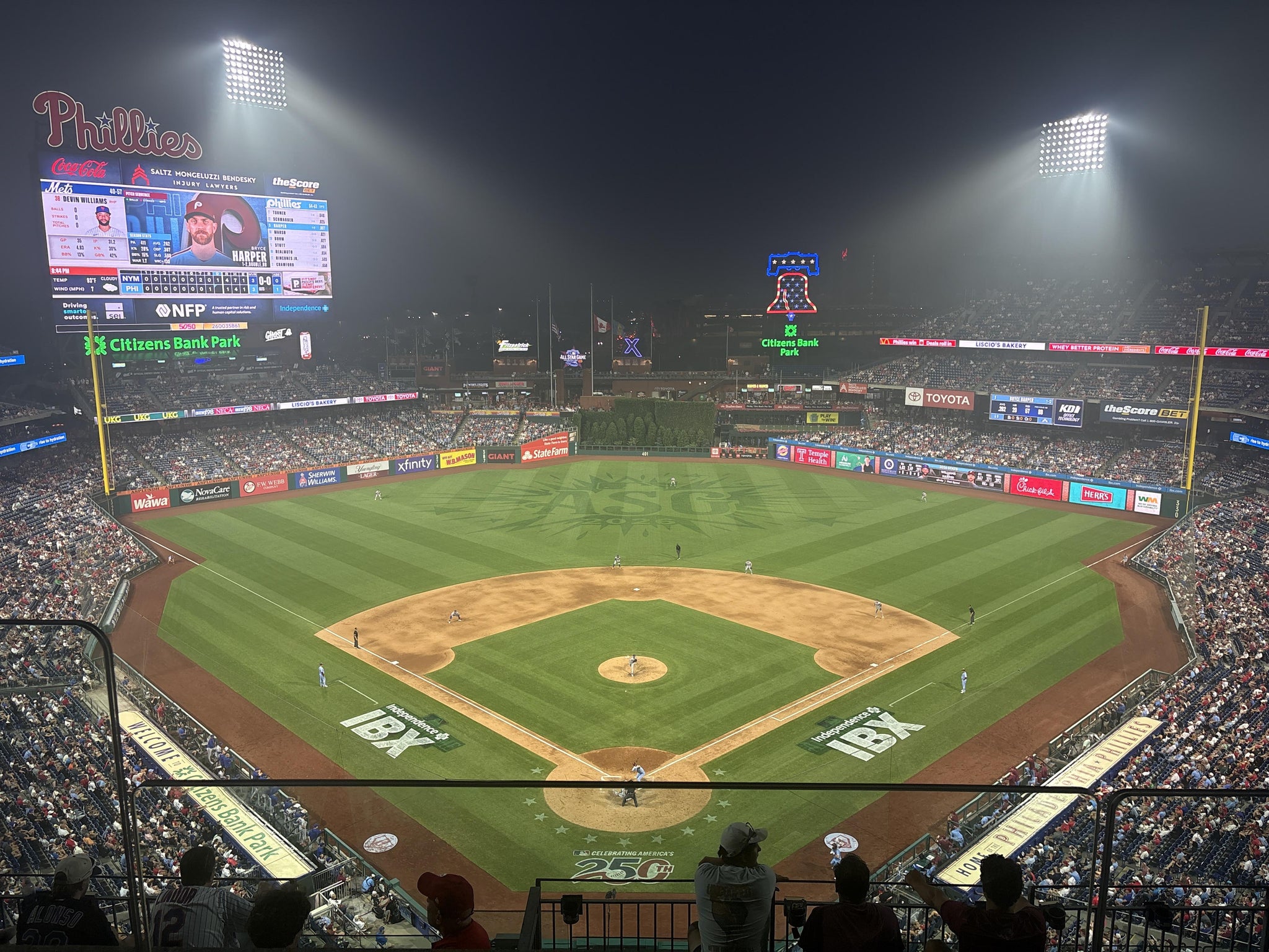 Real Fan View taken from Section 420 at Citizens Bank Park by Scott W