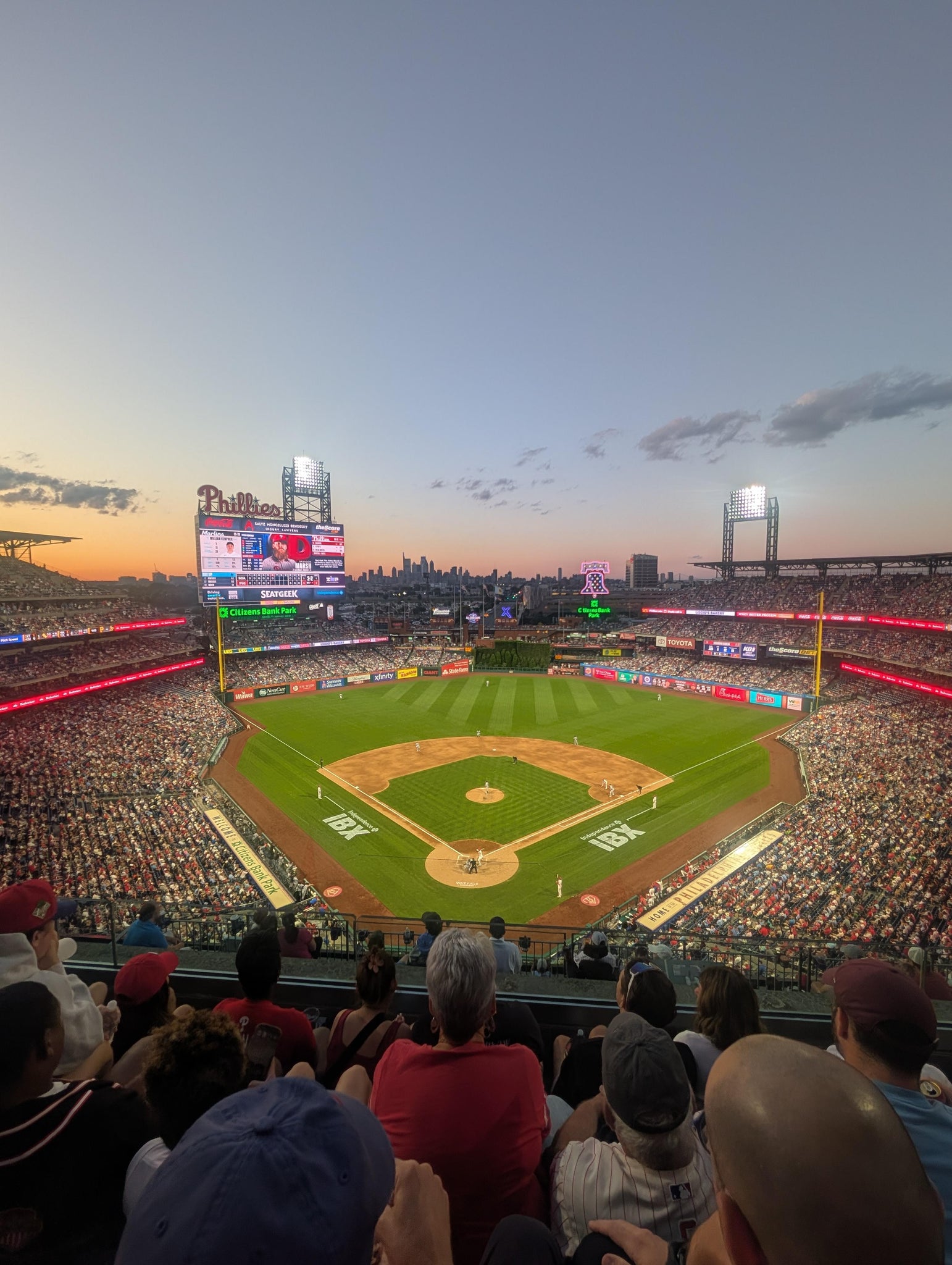 Real Fan View taken from Section 420 at Citizens Bank Park by Jackie W