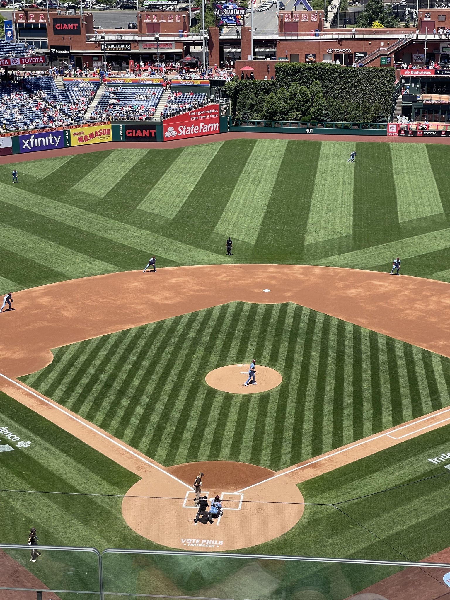 Real Fan View taken from Section 420 at Citizens Bank Park by Edward C