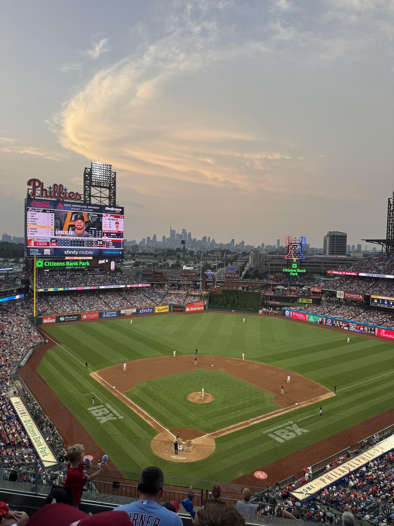 Real Fan View taken from Section 420 at Citizens Bank Park by Tara L