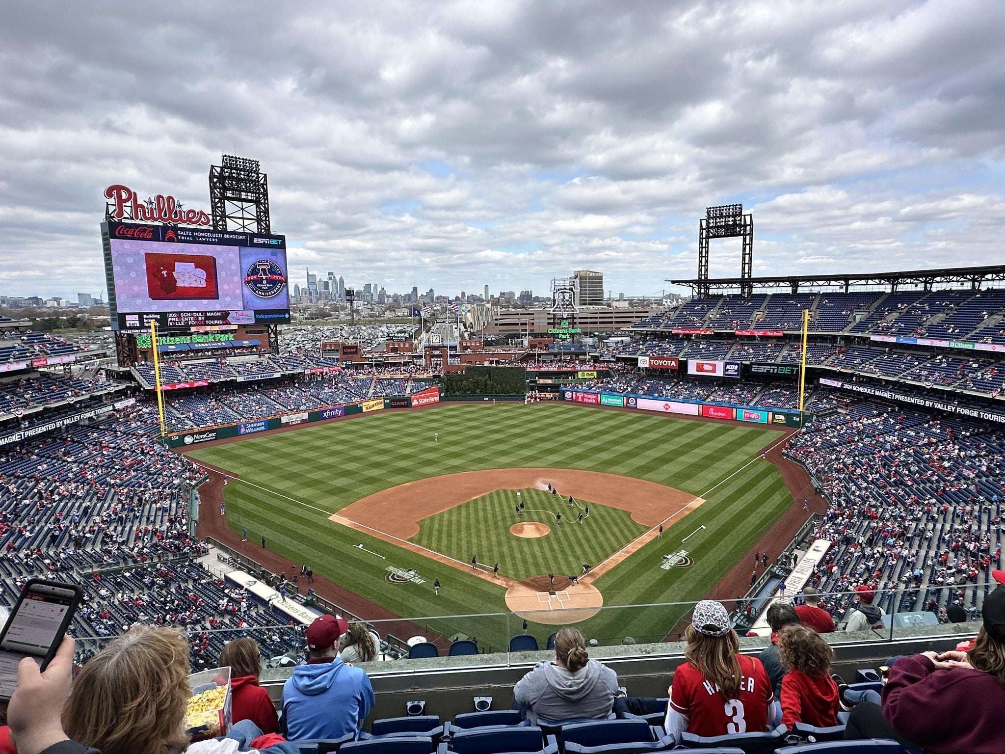 Real Fan View taken from Section 421 at Citizens Bank Park by Patrick M