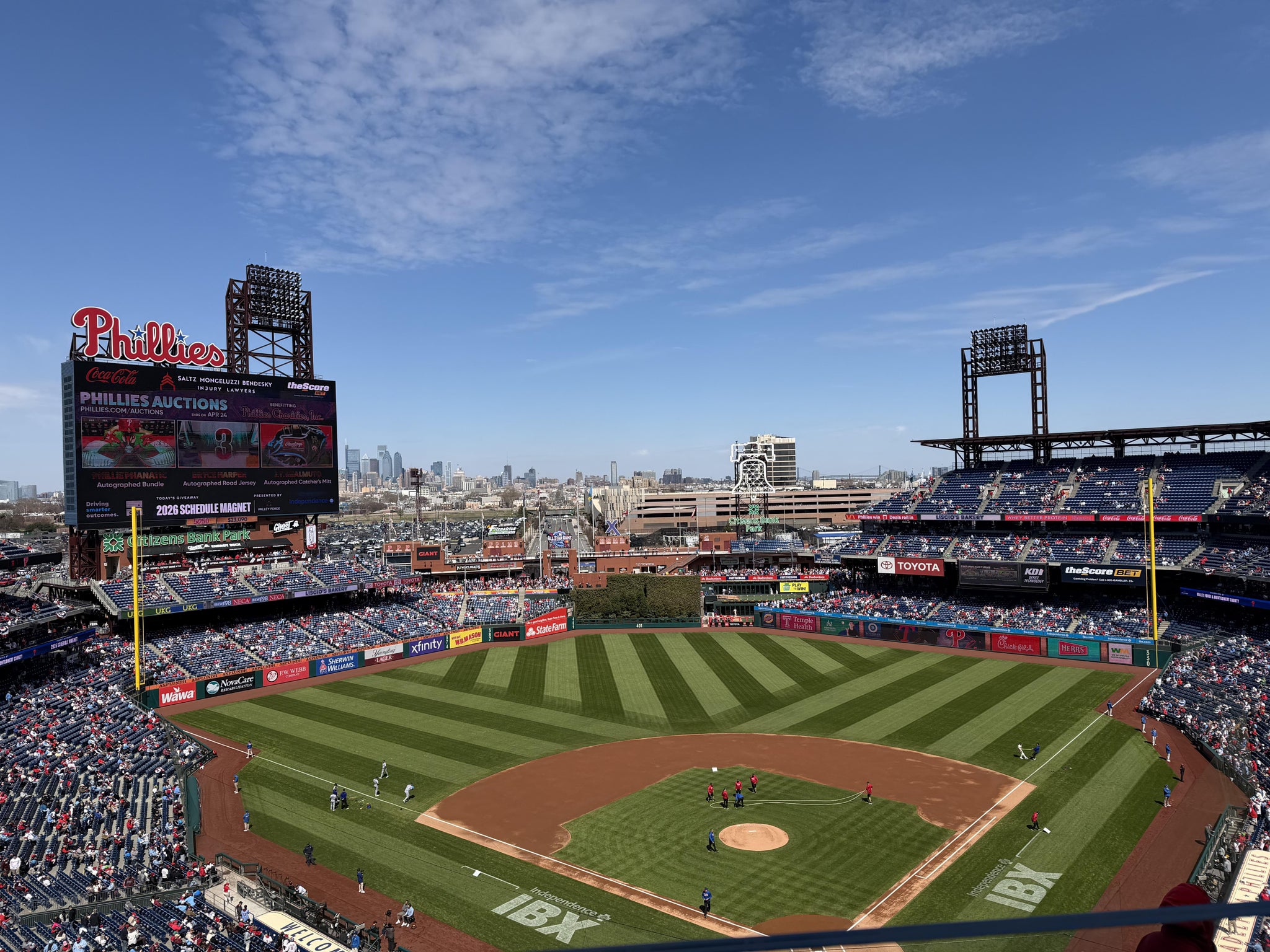 Real Fan View taken from Section 422 at Citizens Bank Park by Carlton j P