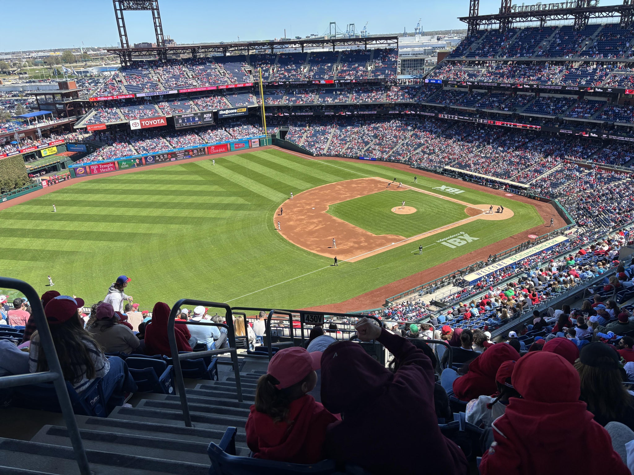 Real Fan View taken from Section 430 at Citizens Bank Park by Kelly B