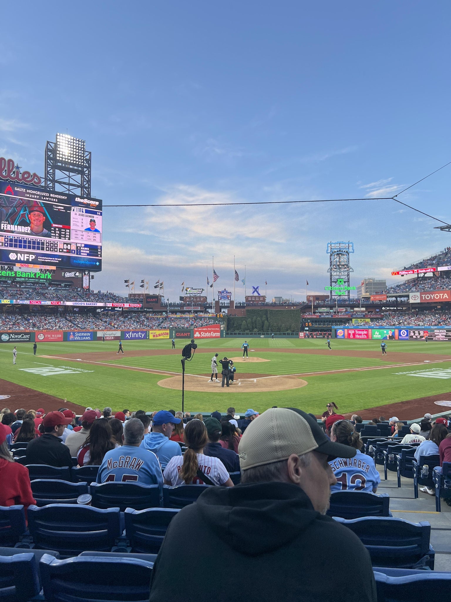 Vue réelle des fans prise de la CP Rankin Club D au site Citizens Bank Park par Brenna T