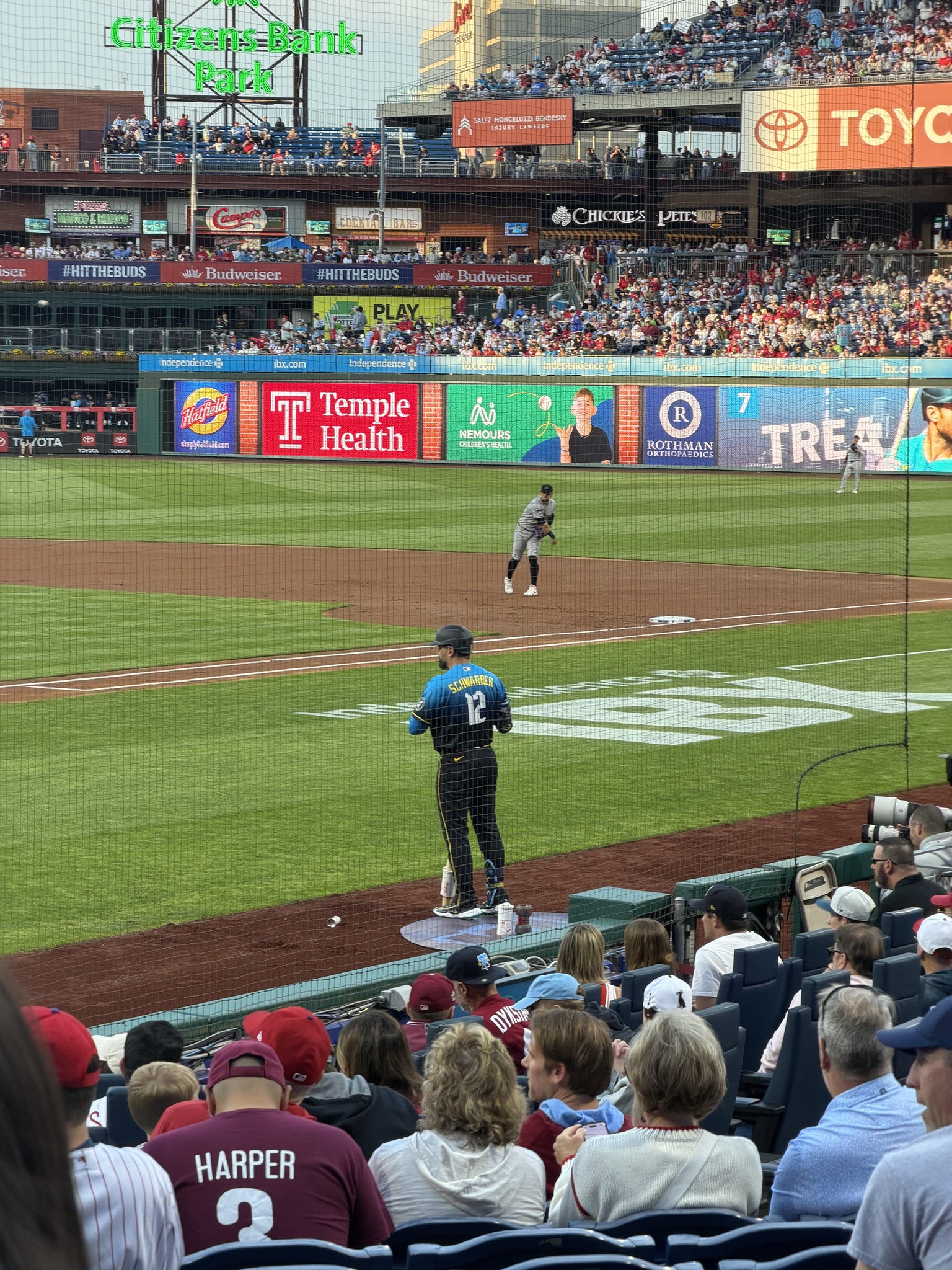 Real Fan View taken from CP Rankin Club E at Citizens Bank Park by Chantel F