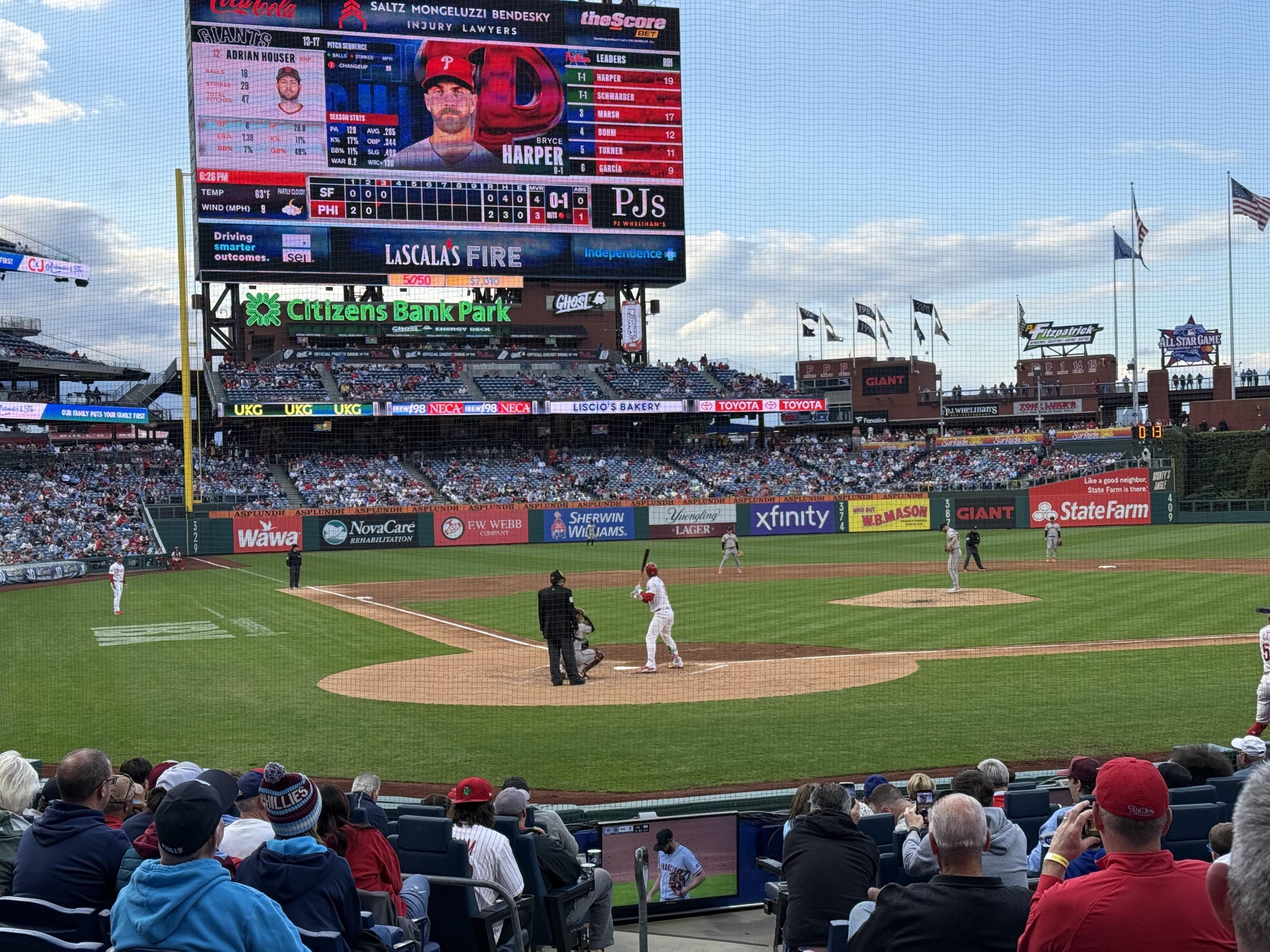 Vue réelle des fans prise de la Philadelphia Insurance Club F au site Citizens Bank Park par Anonymous User