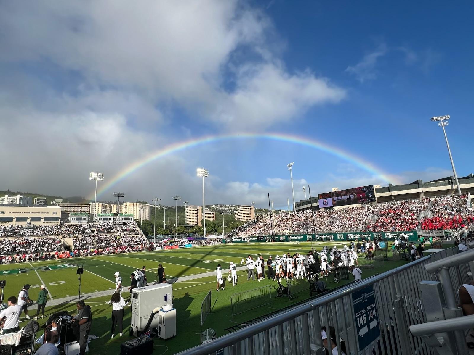 Real Fan View taken from Section 145 at Clarence T.C. Ching Athletics Complex by Fidel R