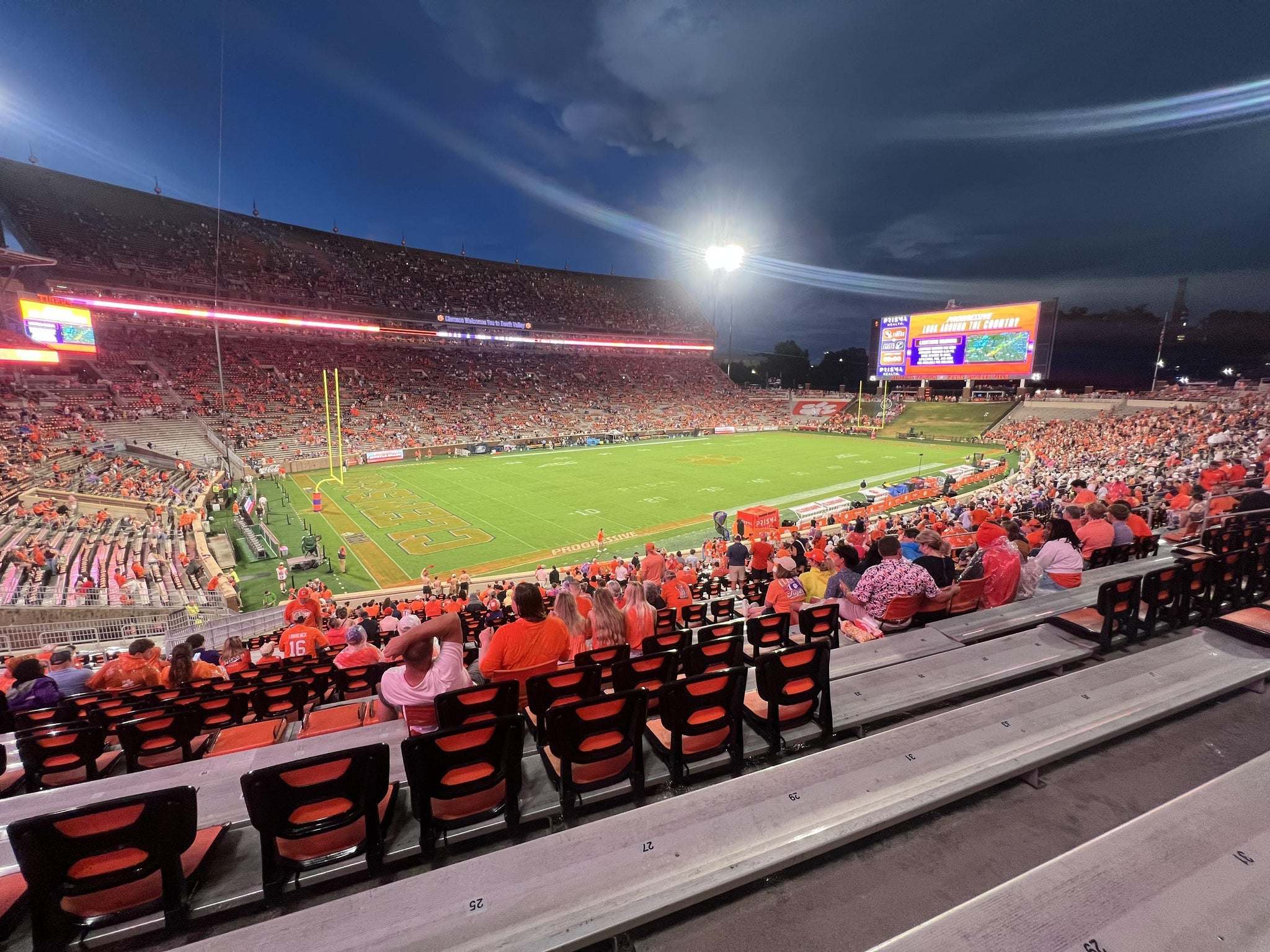 Real Fan View taken from Section J at Clemson Memorial Stadium by Rachel H